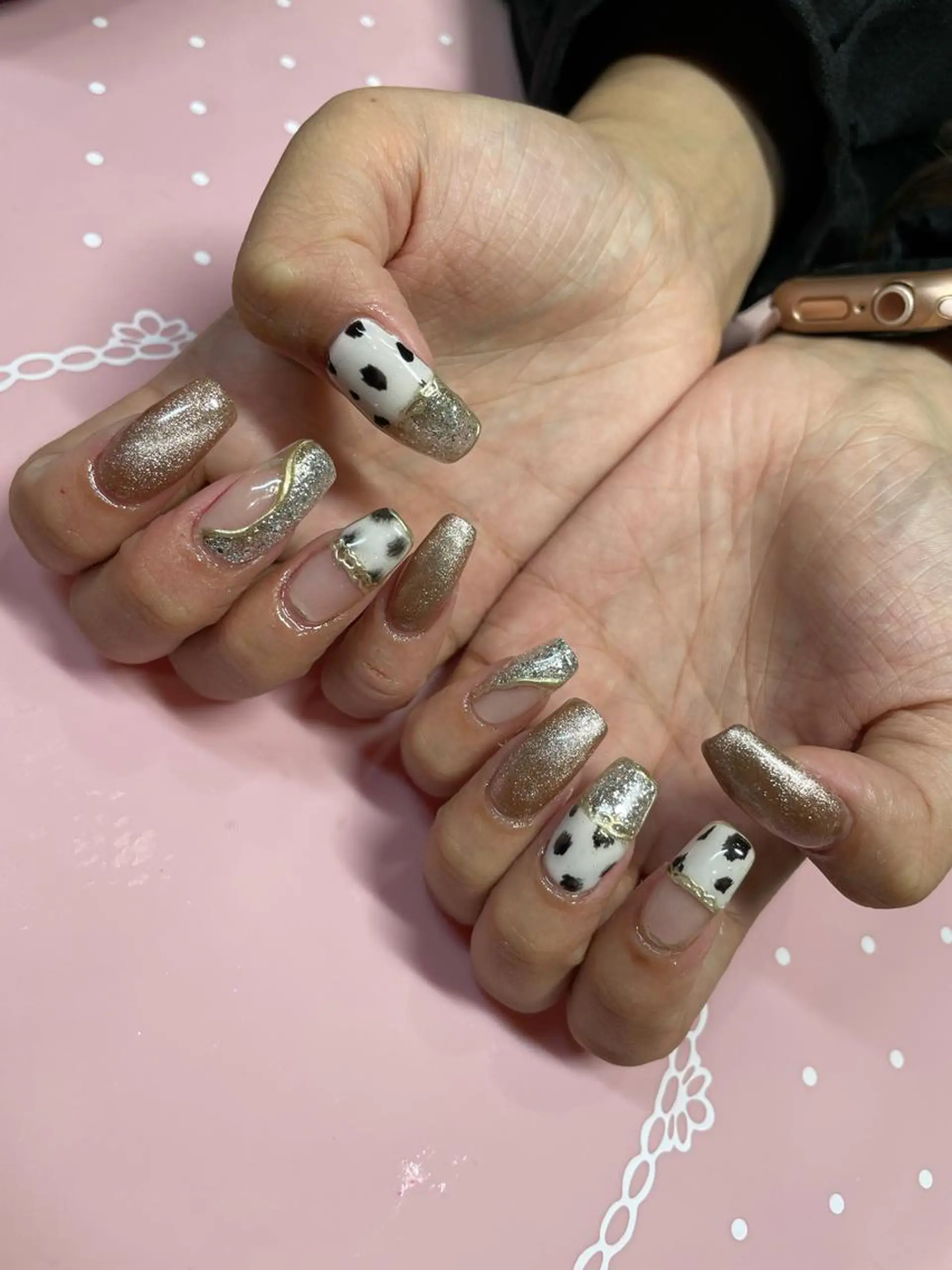 ミディアム ネイル ハンドネイル 《LB》ラブリエ Nail&eyeのマツエク・マツパデザイン