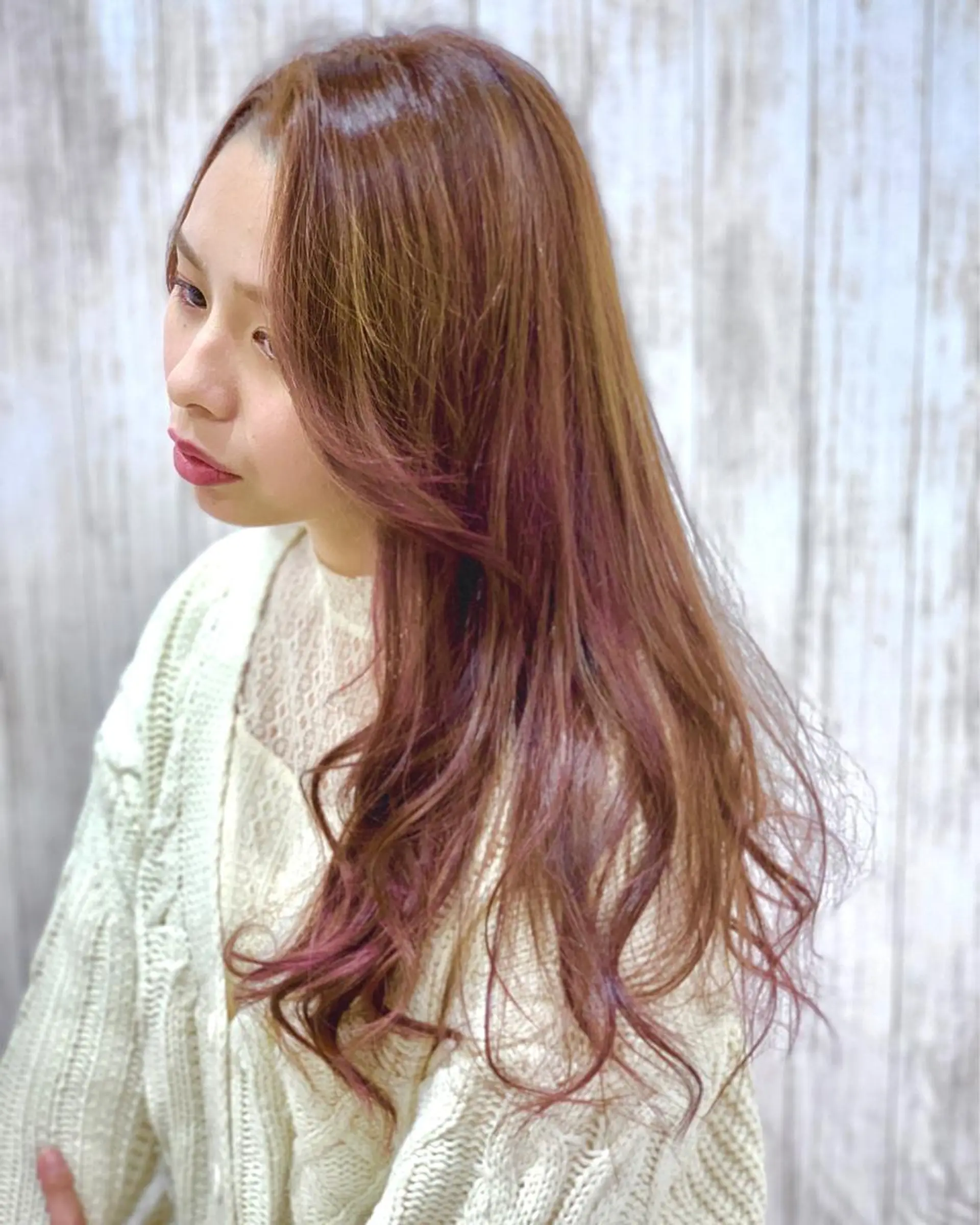 ロング アッシュ カット ヘアカラー トリートメント 石沢 知康のヘアスタイル