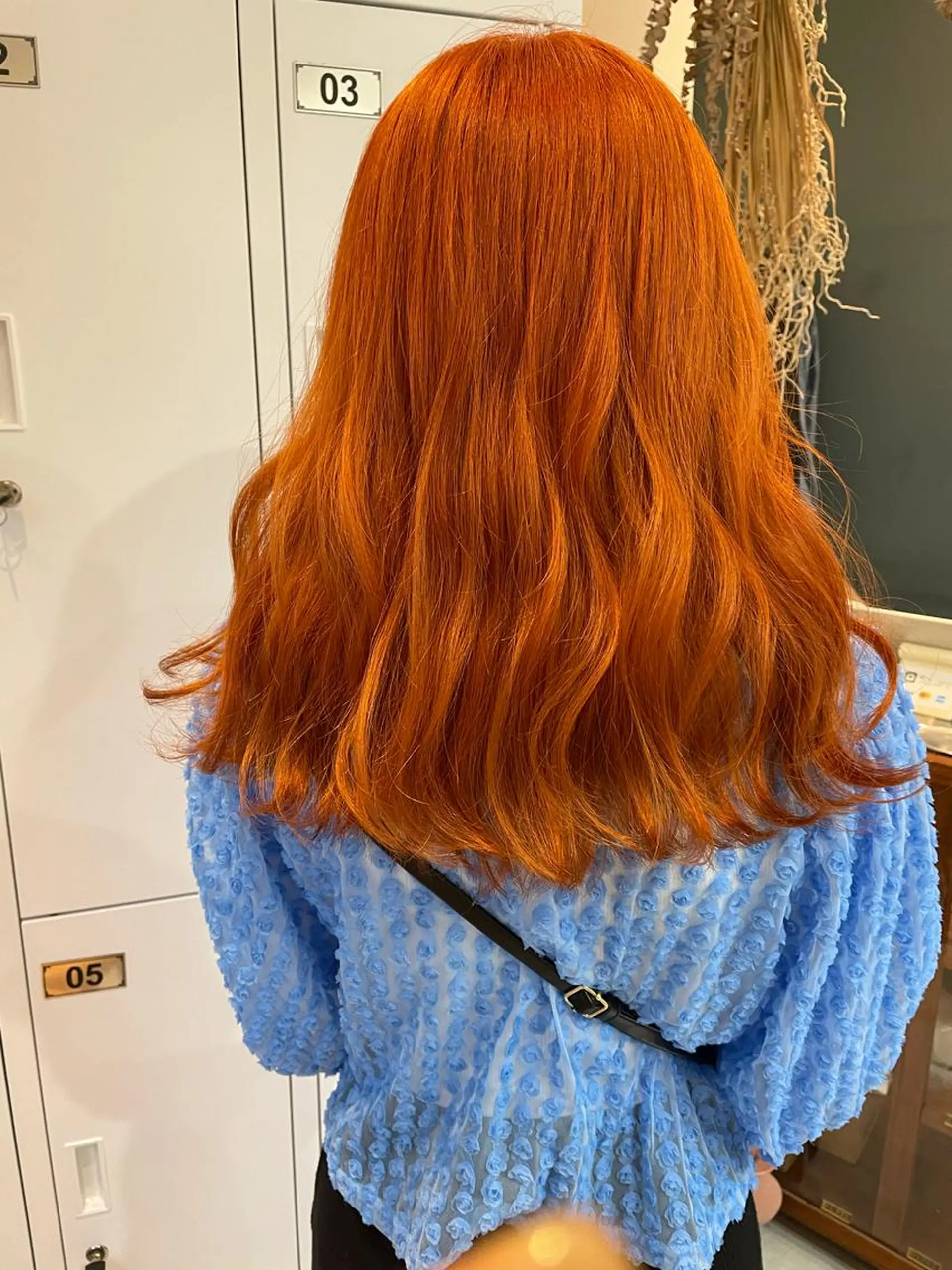 セミロング カラー オレンジ ヘアカラー トリートメント 中目黒🌼 🌼ハナのヘアスタイル