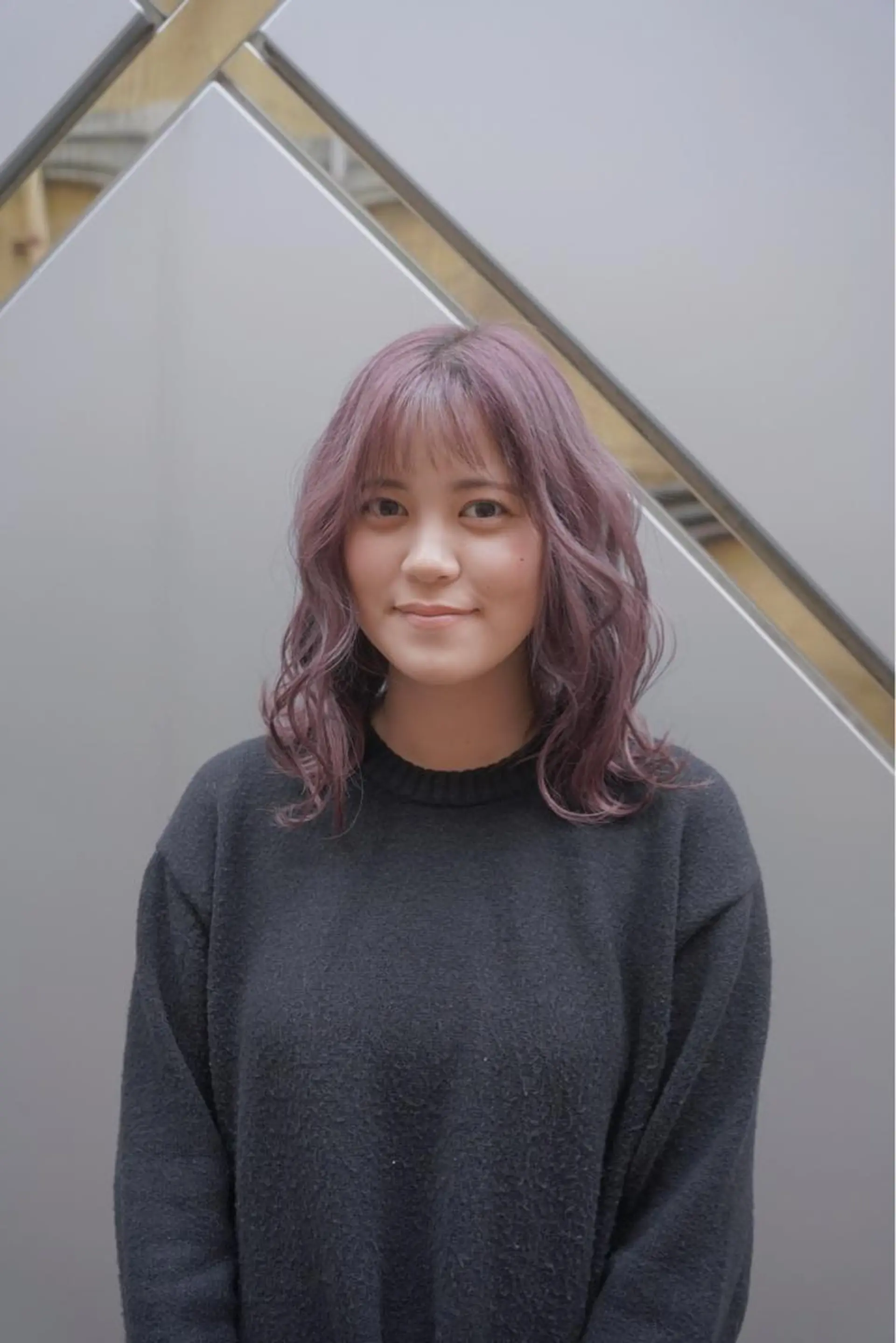 ミディアム カラー ダブルカラー ラベンダーカラー ピンクカラー ピンクラベンダー レイヤー/グレージュ メンズパーマのヘアスタイル