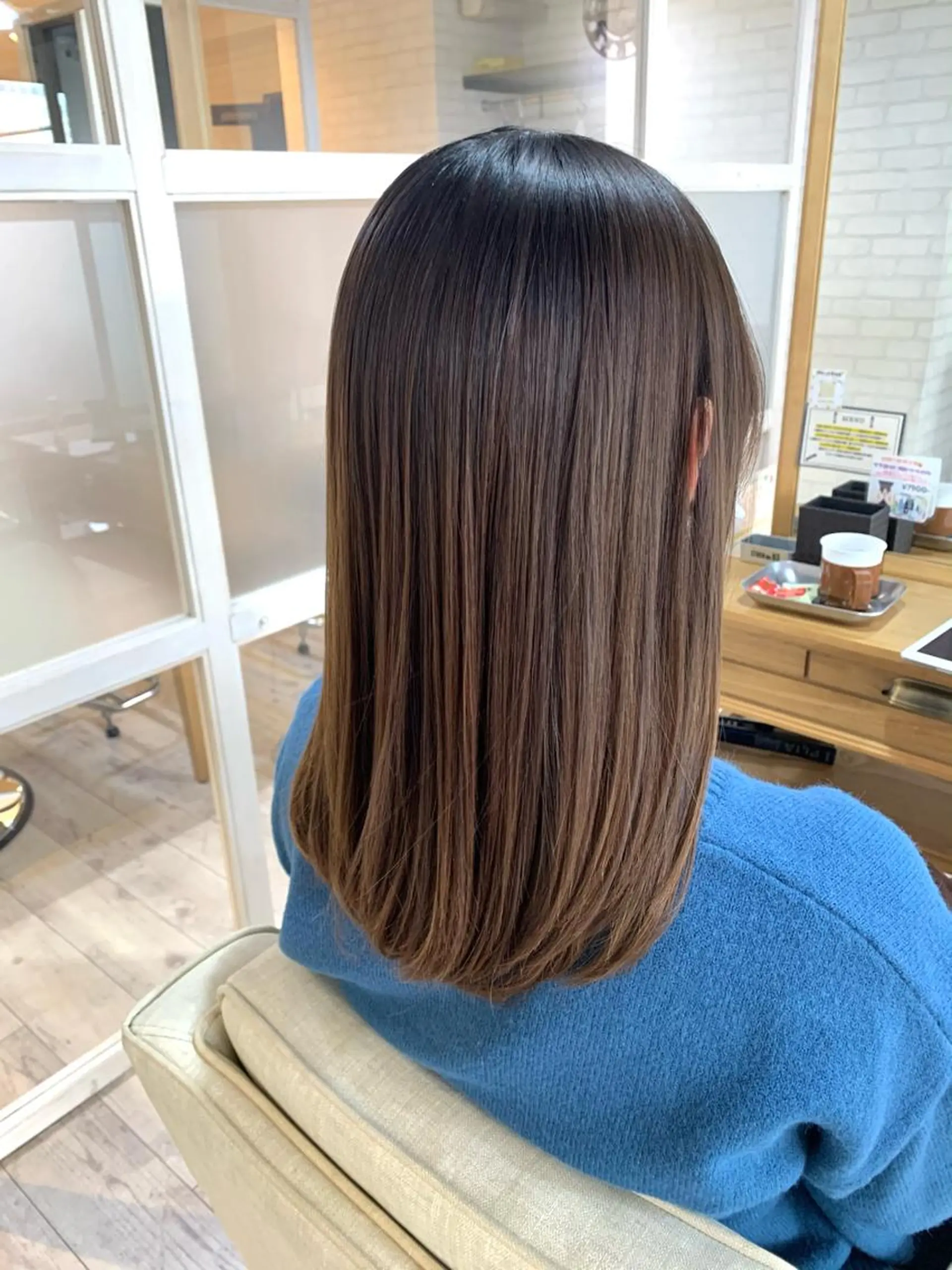 セミロング 髪質改善 トリートメント 酸熱トリートメント 🏆蔵前個室 美容院🏆　大川月央のヘアスタイル