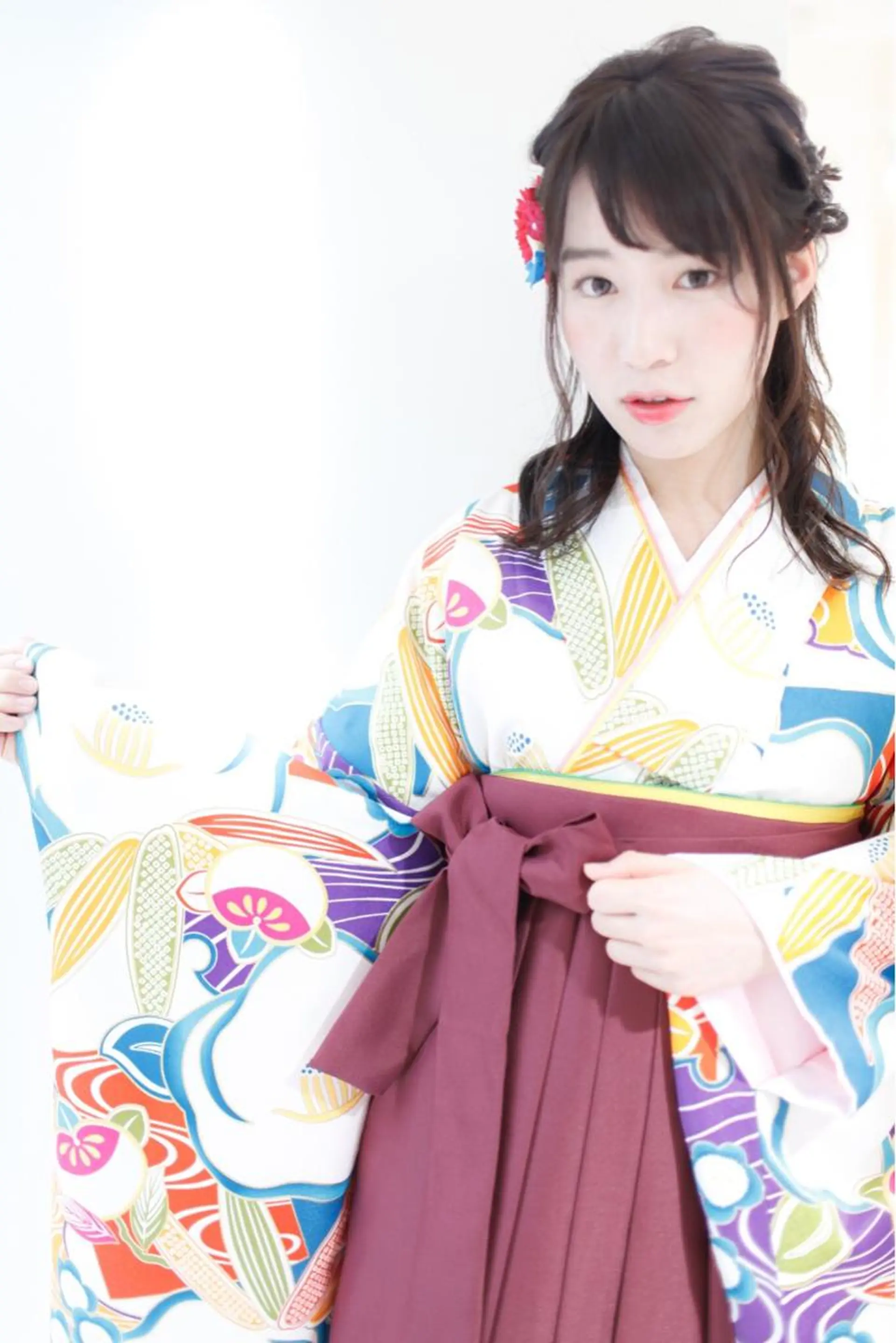 セミロング ヘアアレンジ 卒業式のヘアスタイル パーマ×ウルフカット koya☆のヘアスタイル