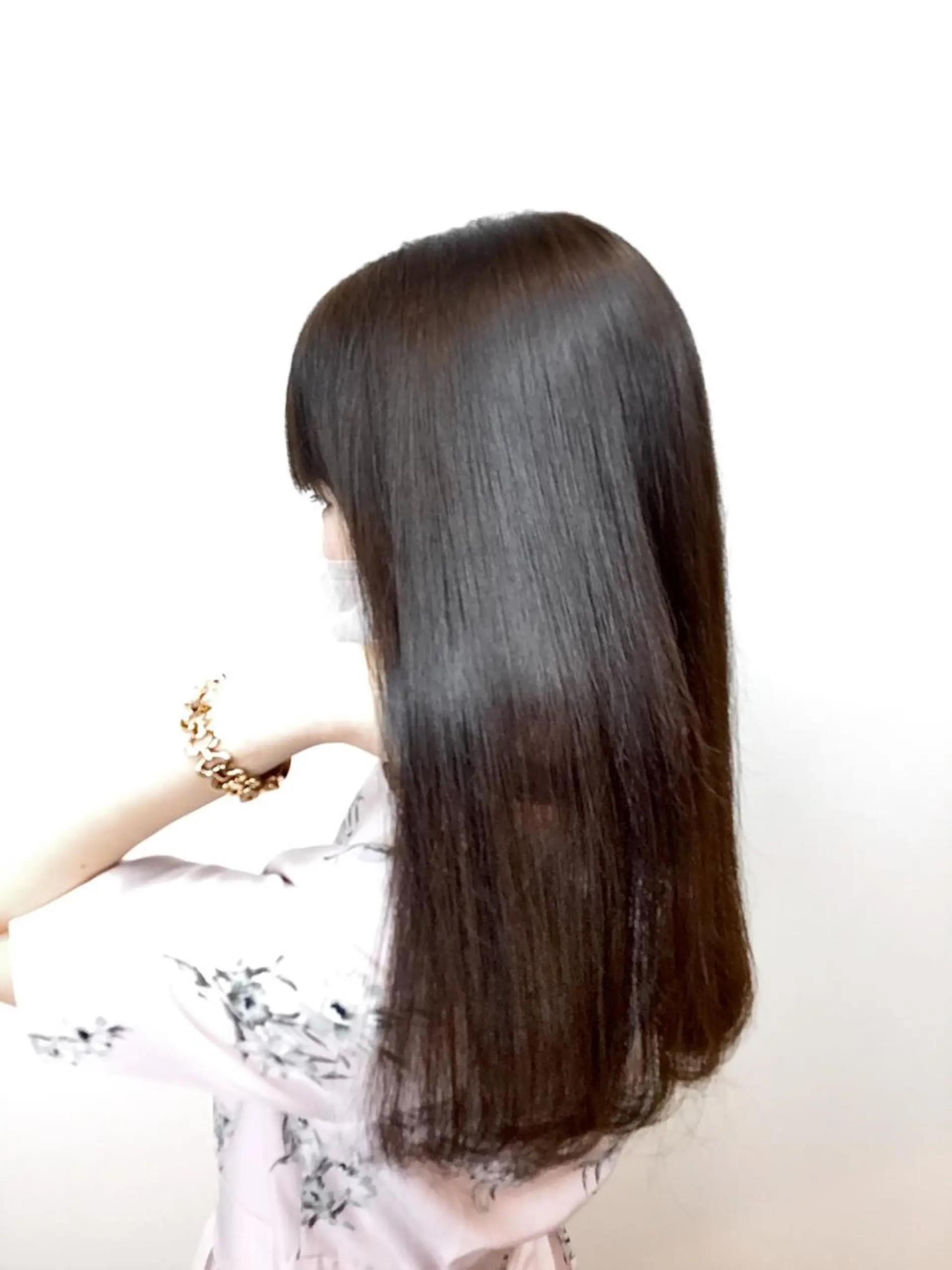 ロング パーマ 縮毛矯正 カット ヘアカラー 縮毛矯正 トリートメント Annon プライベートサロンのヘアスタイル