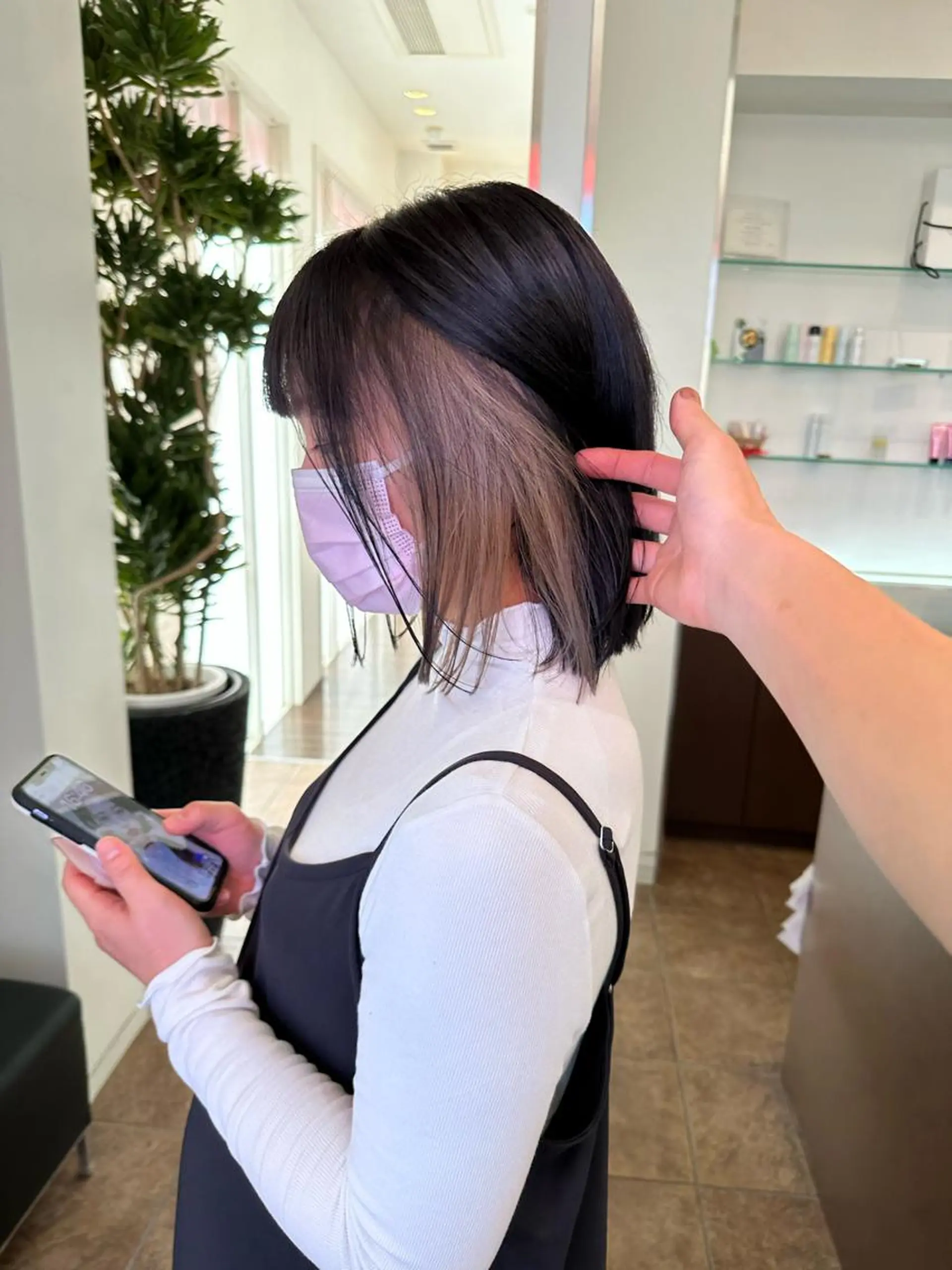 ミディアム ヘアカラー トリートメント ダメージレスブリーチ HIROSHIのヘアスタイル