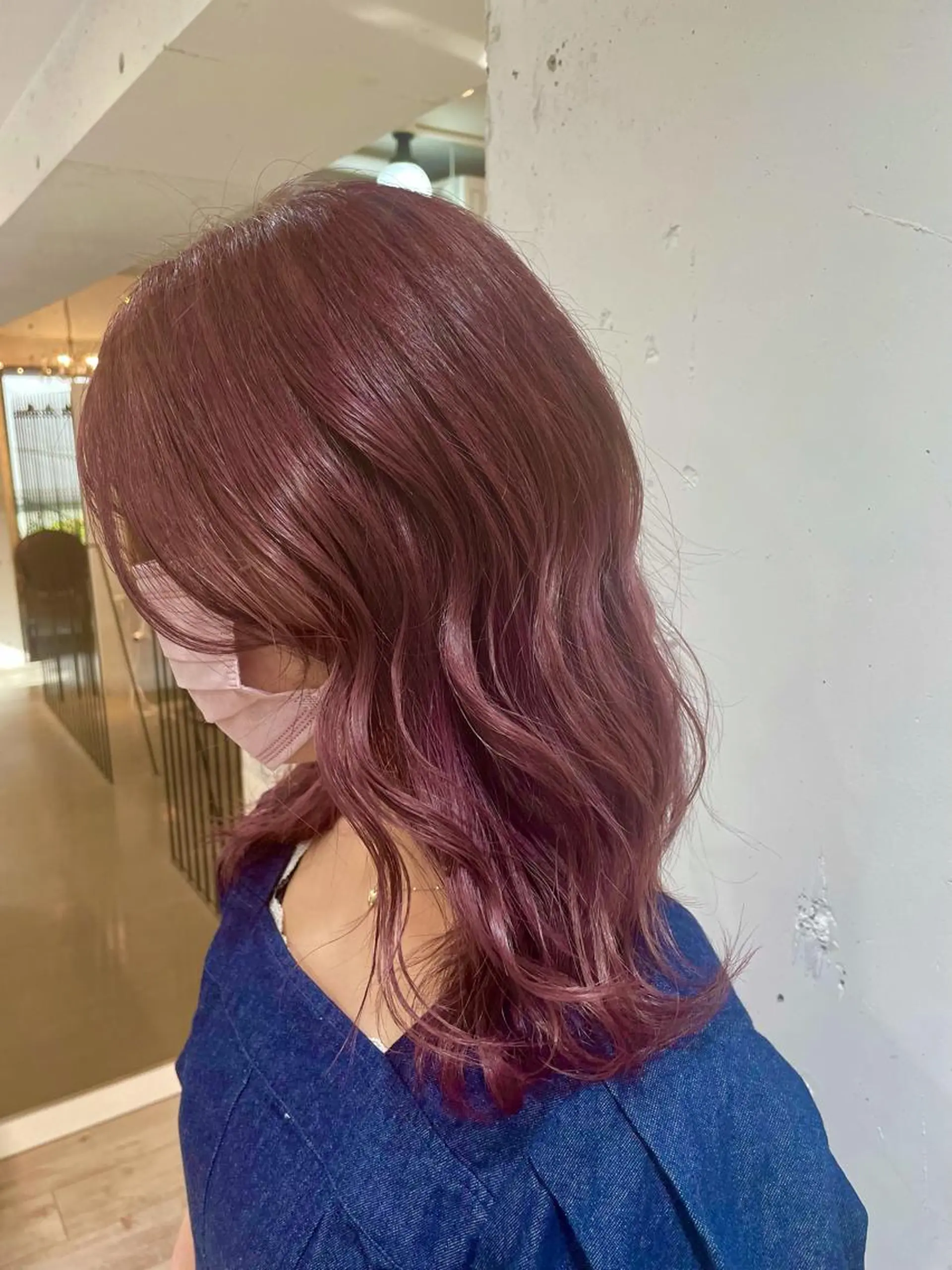 セミロング カラー カラーが上手い 辻悠月のヘアスタイル