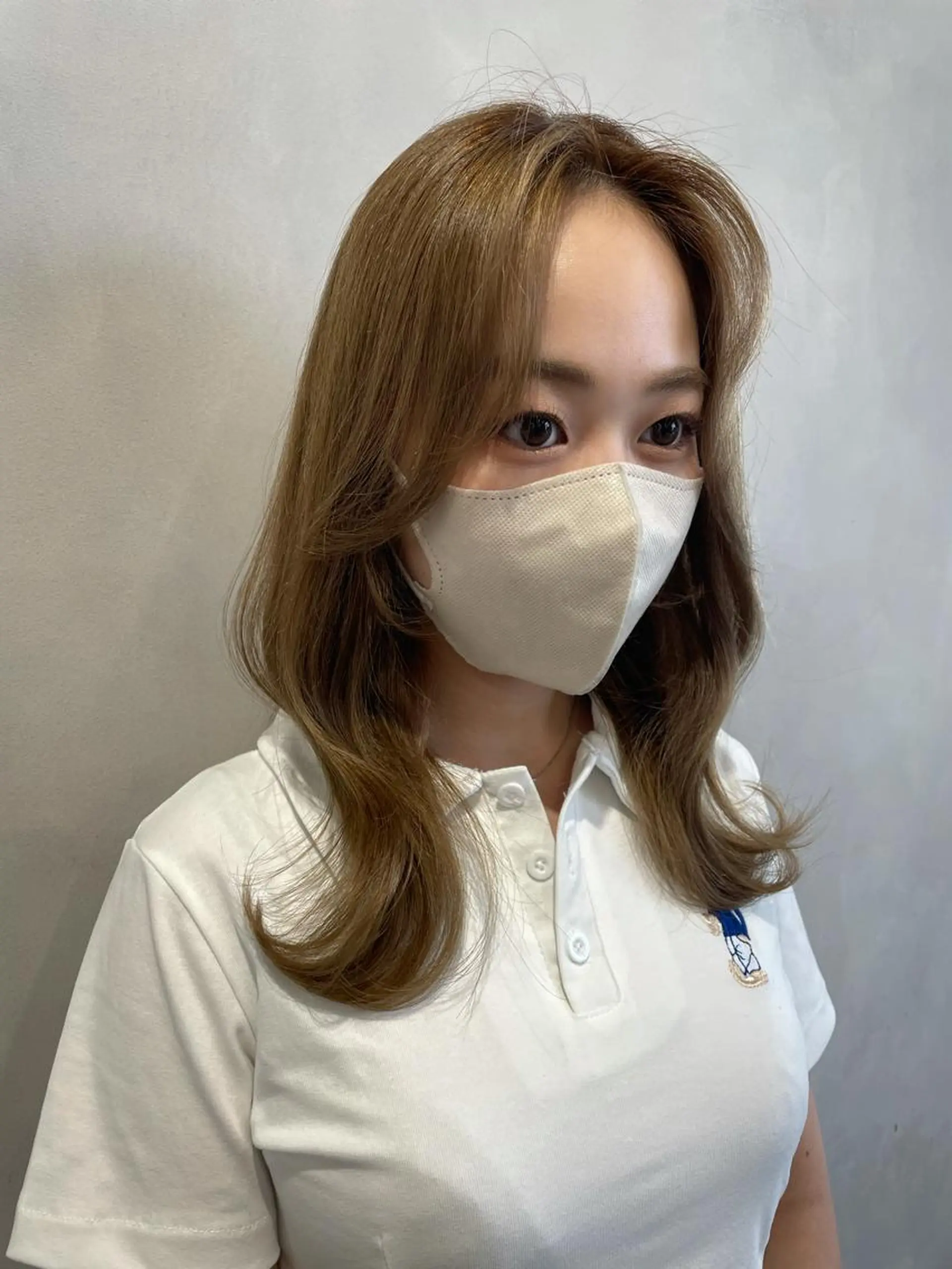 ミディアム 伸ばしかけ 韓国風ヘア ❤︎︎韓国ヘア❤︎︎ 𝑺𝒉𝒊𝒉𝒐のヘアスタイル