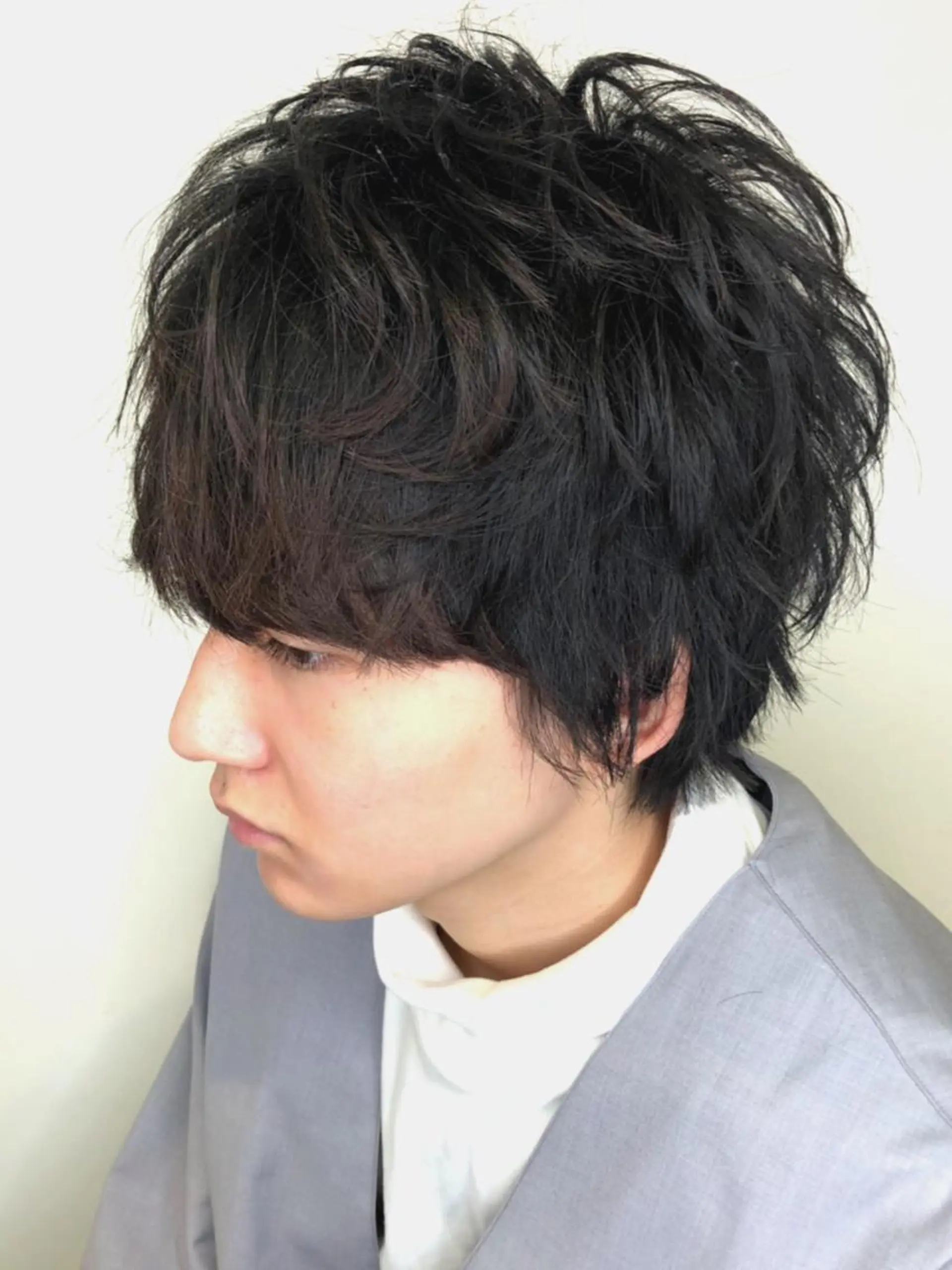 ミディアム パーマ メンズ ミディアムパーマ メンズパーマ メンズヘア特化 崎田 成人のヘアスタイル