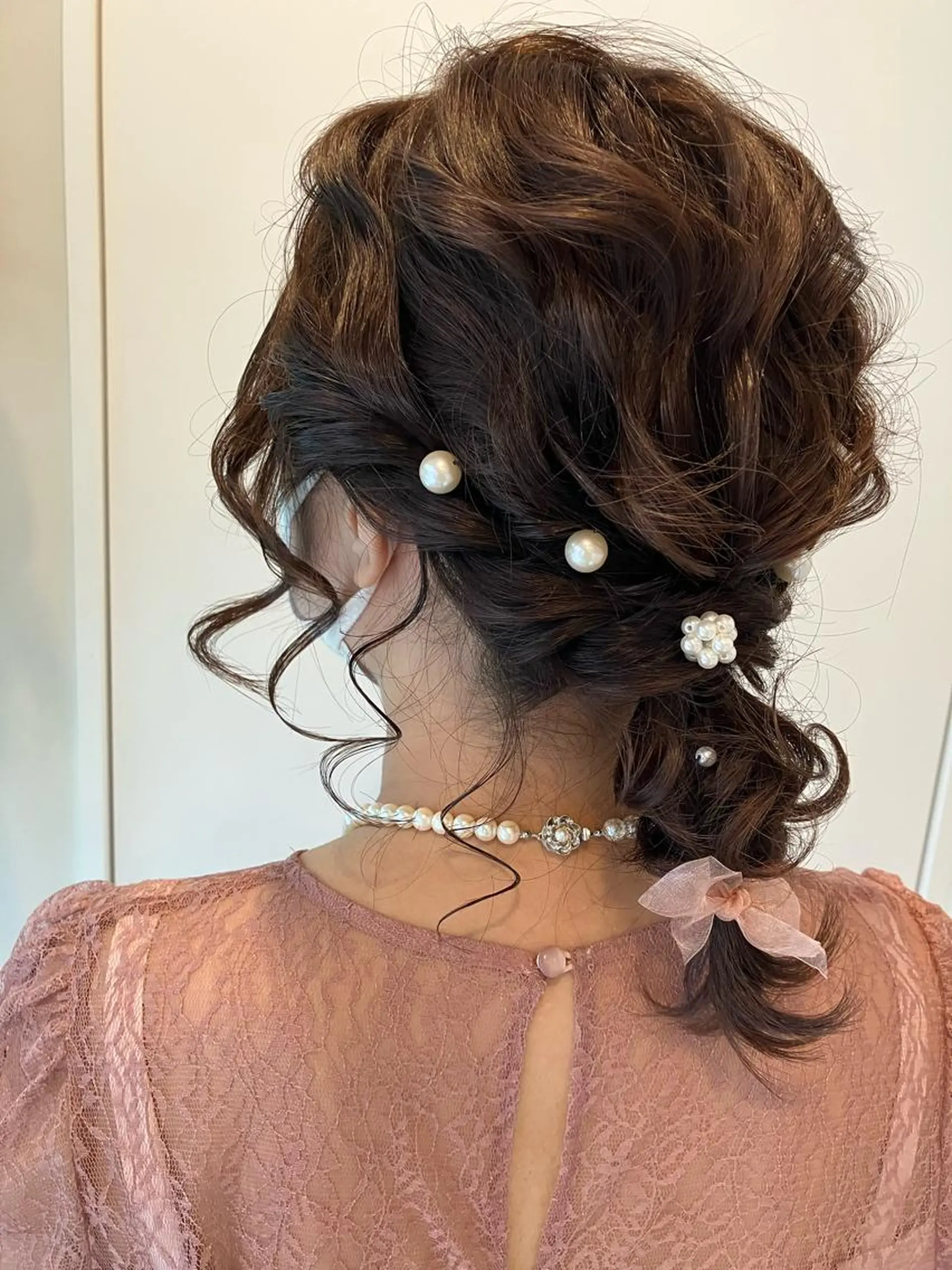 セミロング ヘアアレンジ 結婚式・ブライダル Hair&Make Nahoのマツエク・マツパデザイン