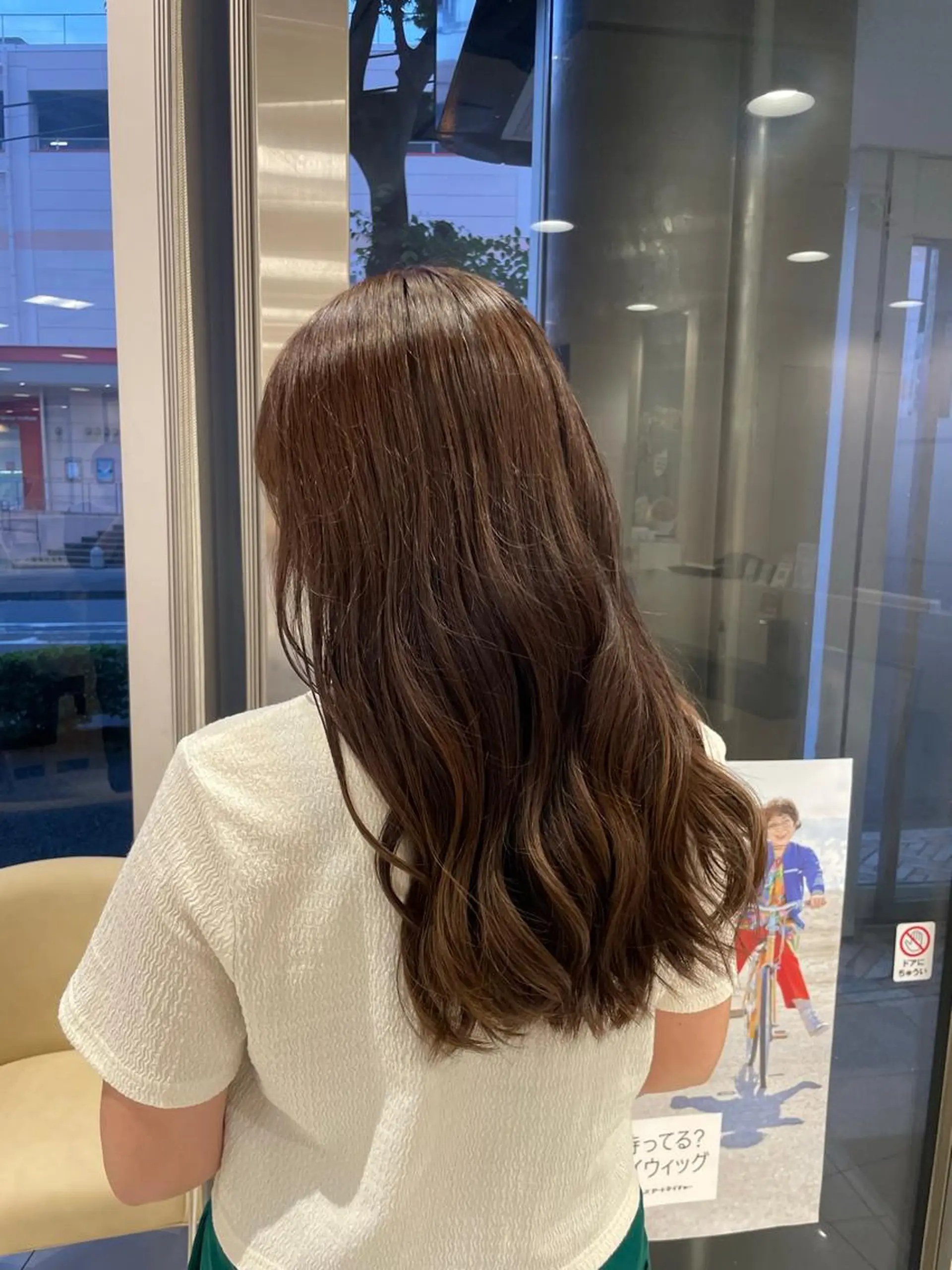 ロング カラー ベージュカラー クロスパーマ/うる艶 カラー/Kurumiのヘアスタイル