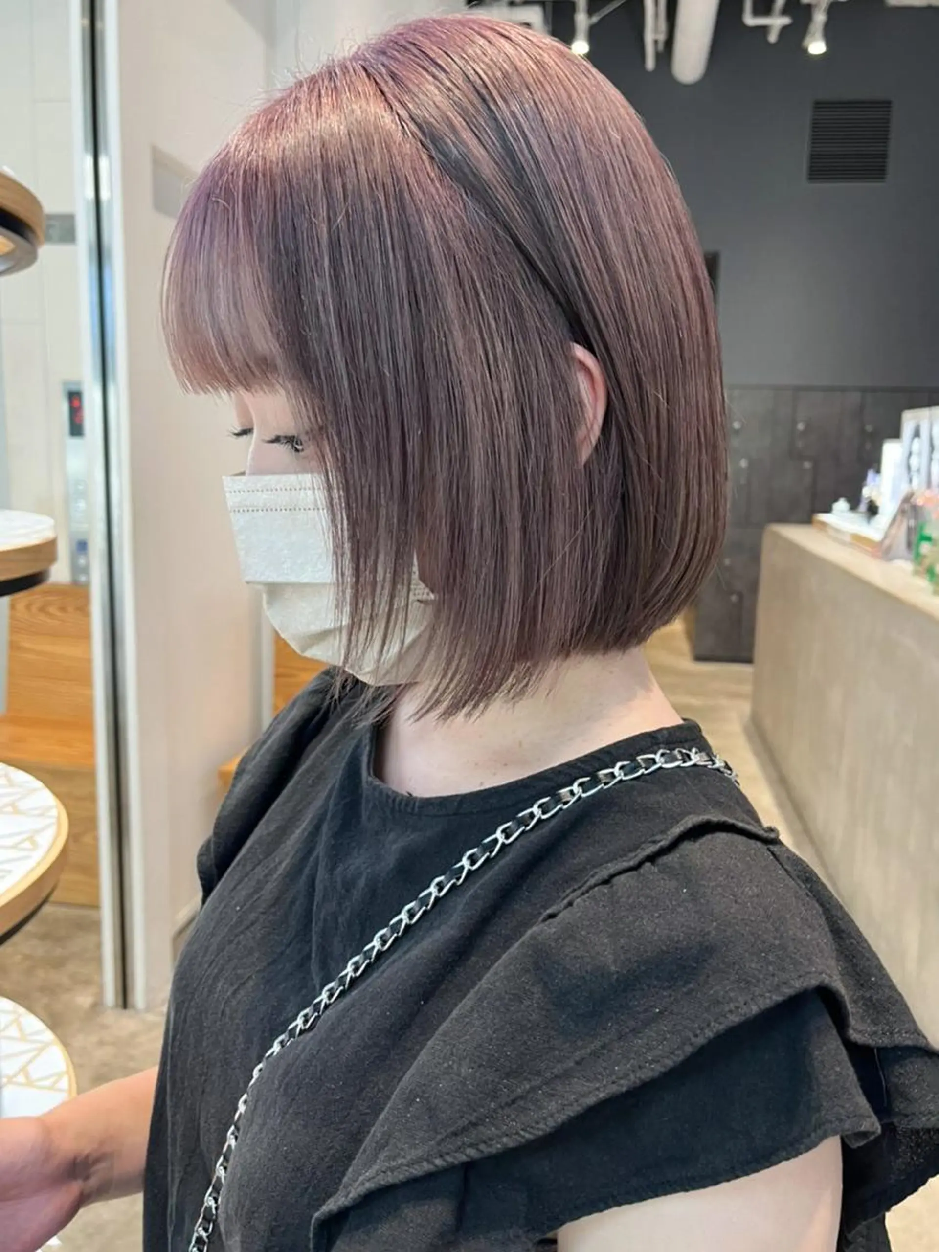 ミディアム パーマ カラー ヘアアレンジ グレージュ ラベンダーカラー ラベンダーグレージュ ラベンダーグレー カット ヘアカラー トリートメント ITbyALBUM 松戸のヘアスタイル