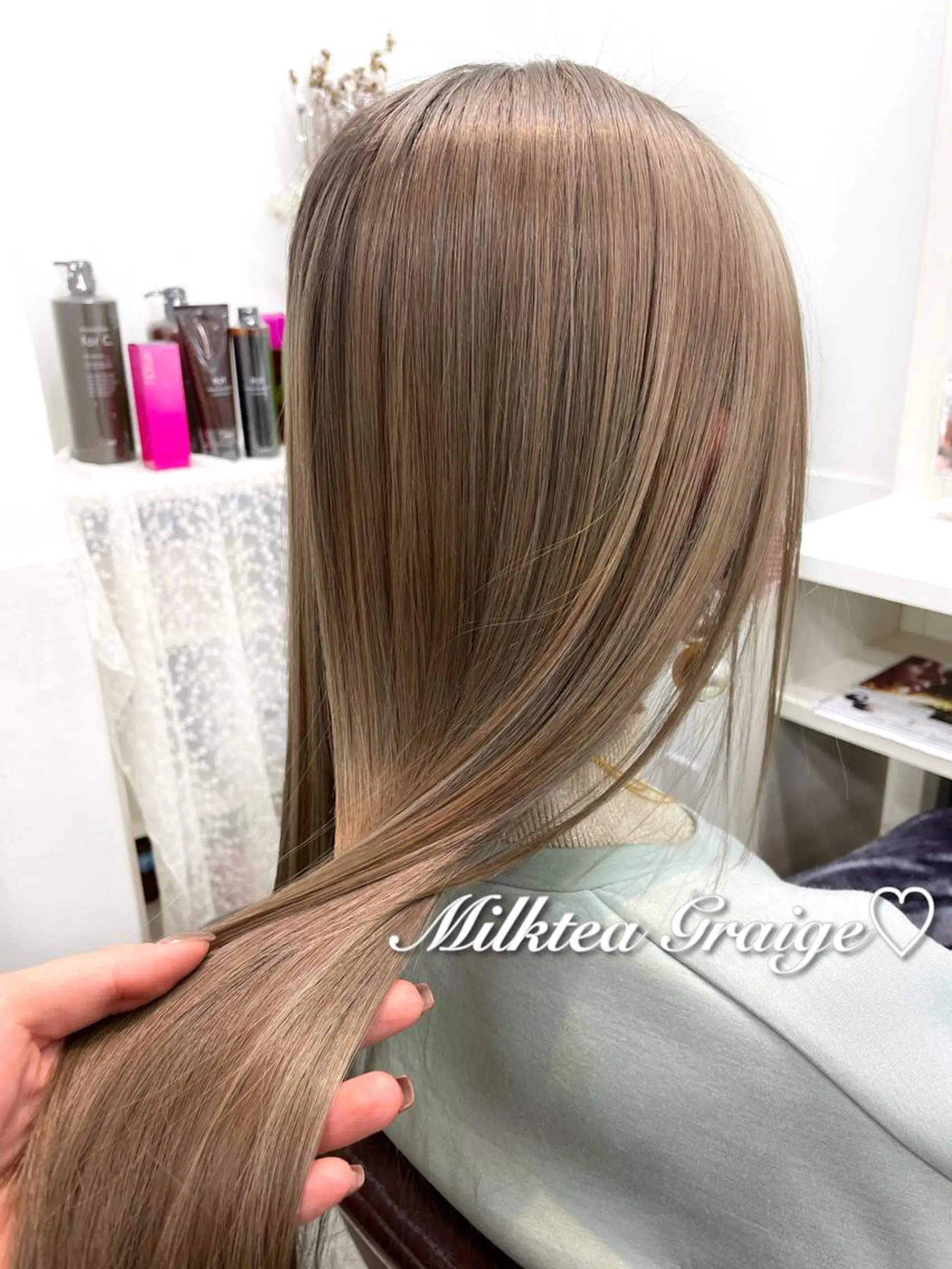 ロング カラー ブリーチ トリートメント 韓国ヘア🤍髪質改善 🇰🇷AKANEのヘアスタイル