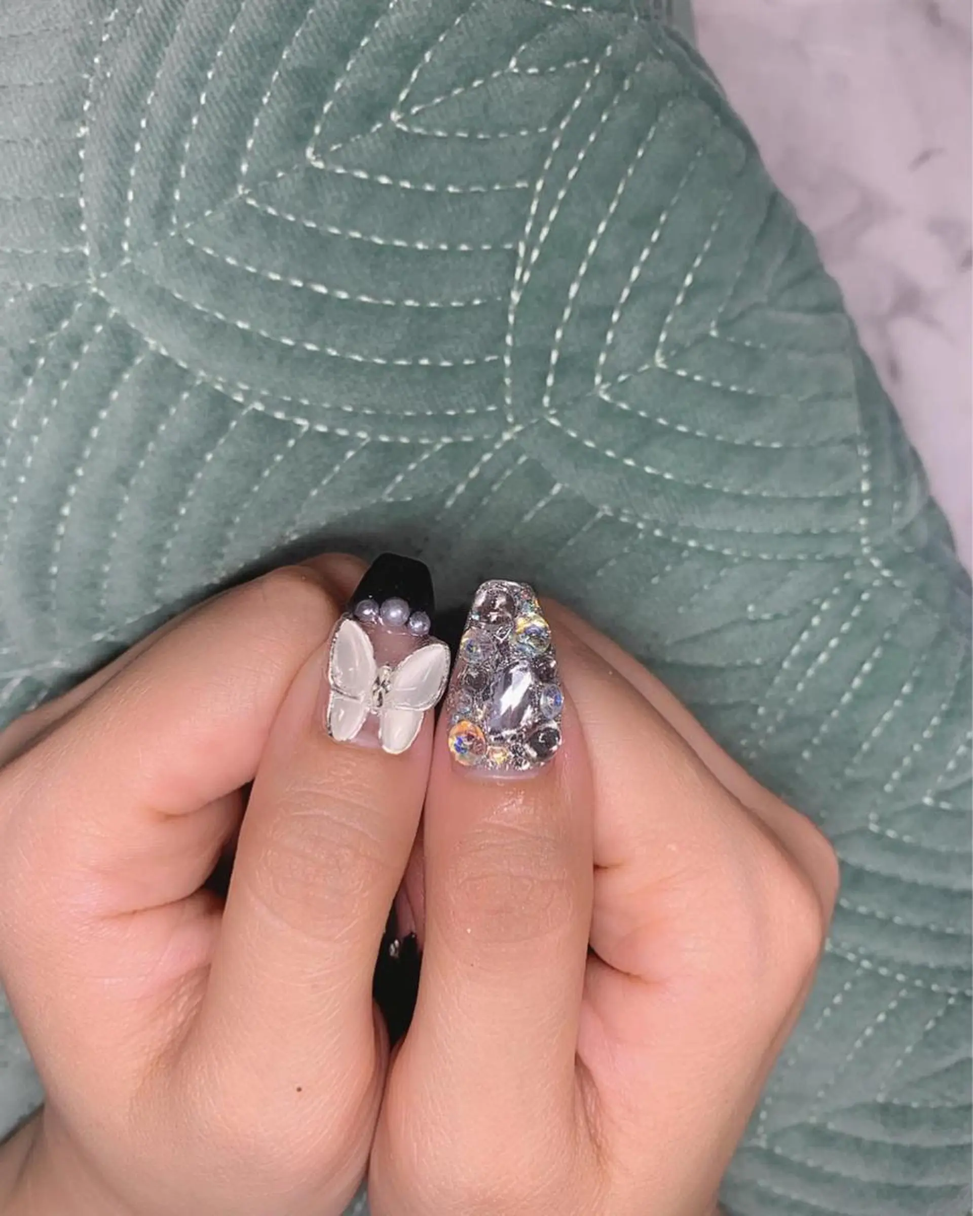 ネイル アートネイル フレンチネイル キラキラネイル 韓国ネイル ミラーネイル *･*MIMnail 1号店･*:･*のネイルデザイン