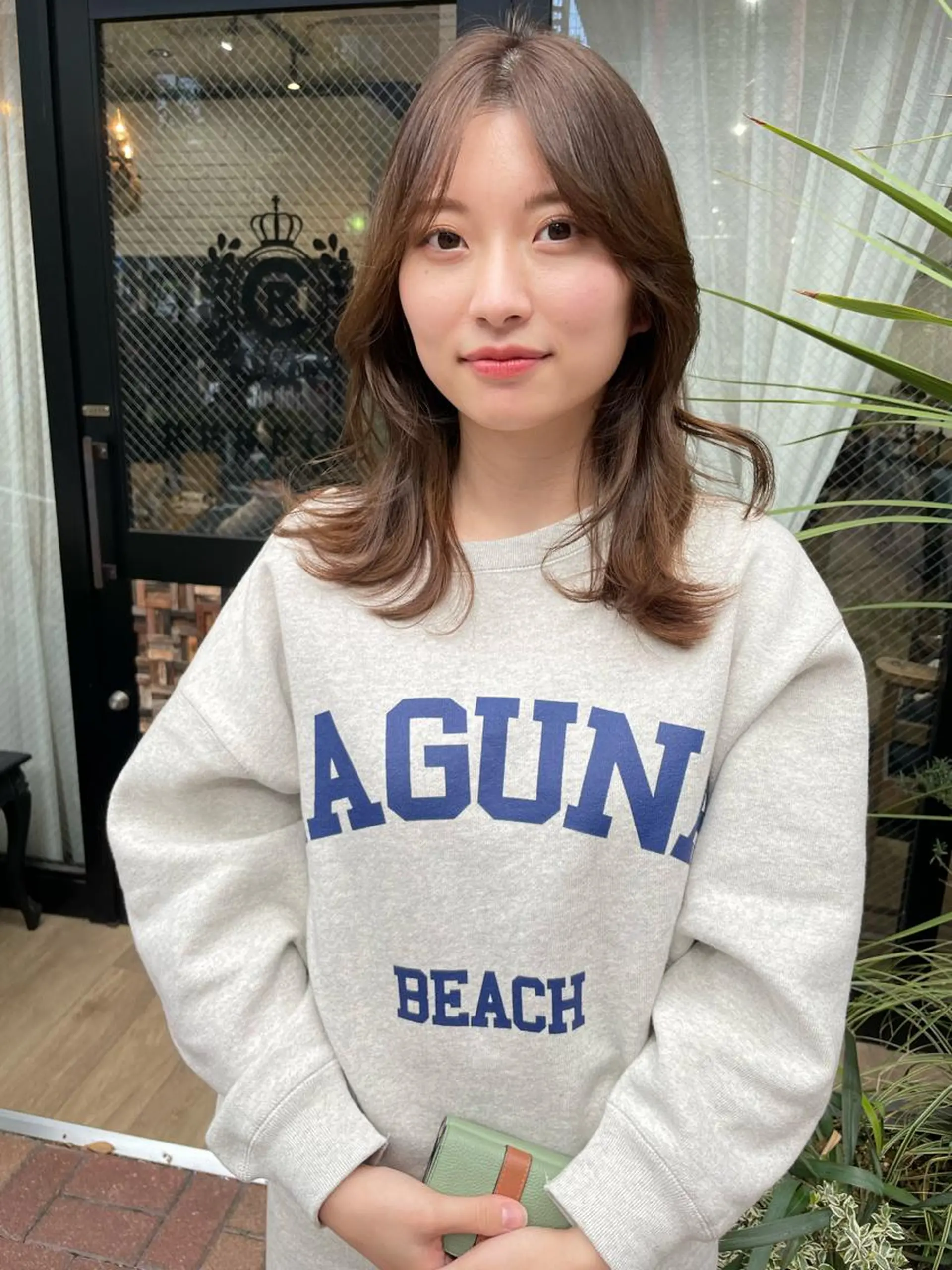 セミロング カラー くびれヘア カット ヘアカラー トリートメント レイヤー/顔周り /AKARIのヘアスタイル