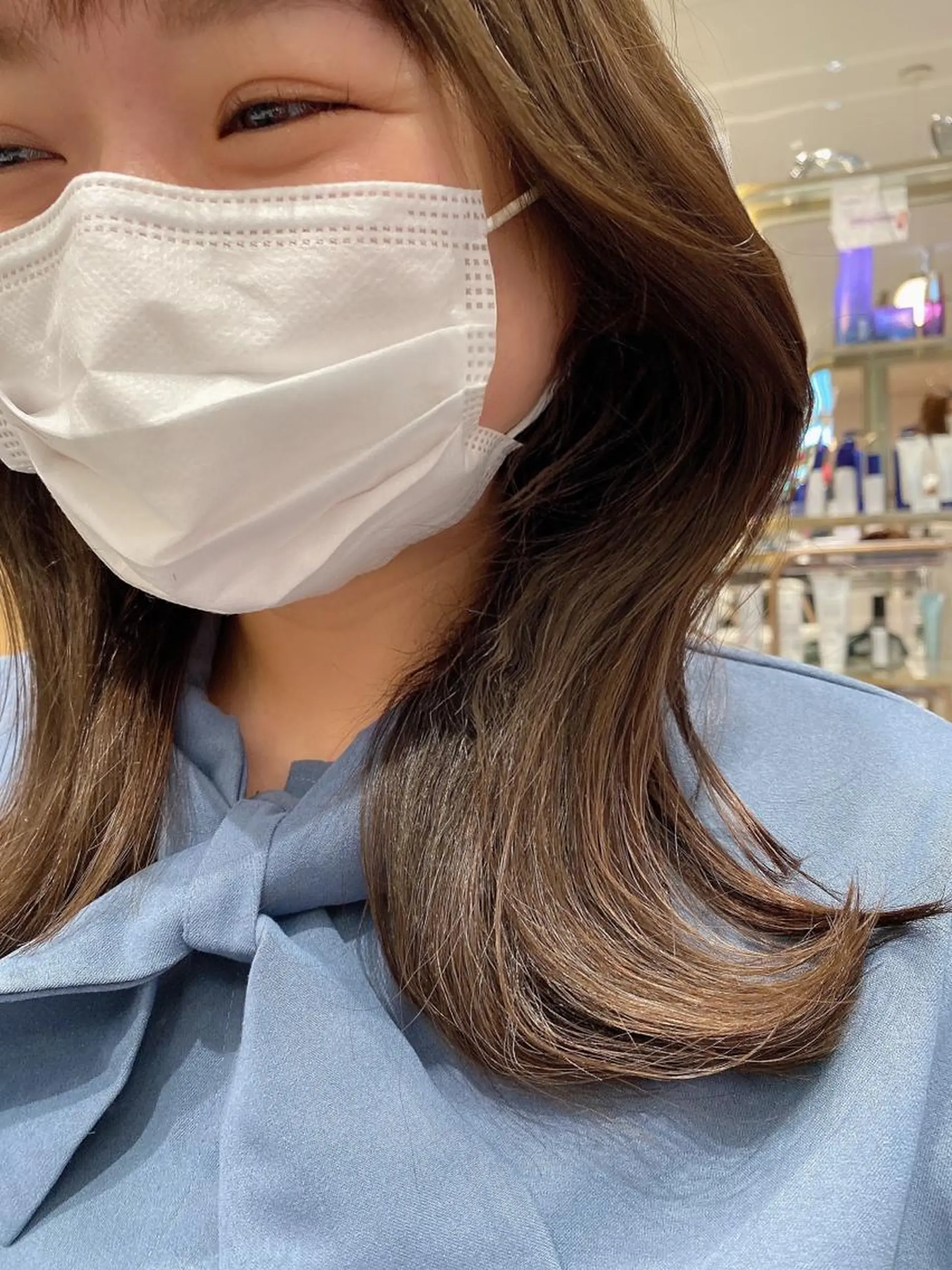 ミディアム くびれヘア 韓国風ヘア 韓国ヘア🇰🇷髪質 改善たけるのヘアスタイル