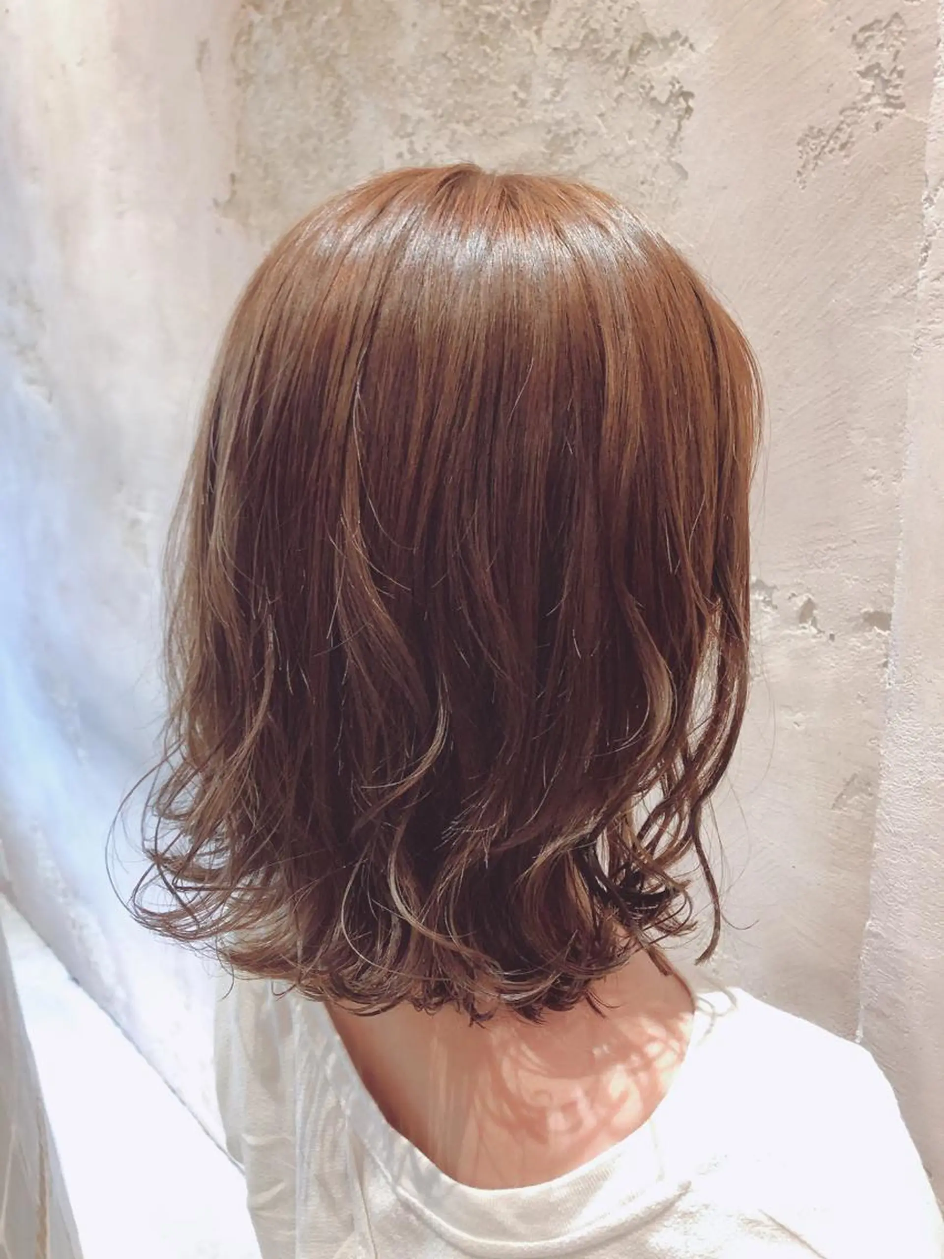 ミディアム 切りっぱなしボブ ボブ カット ヘアカラー トリートメント 代表山口ひな 髪質改善のプロのヘアスタイル