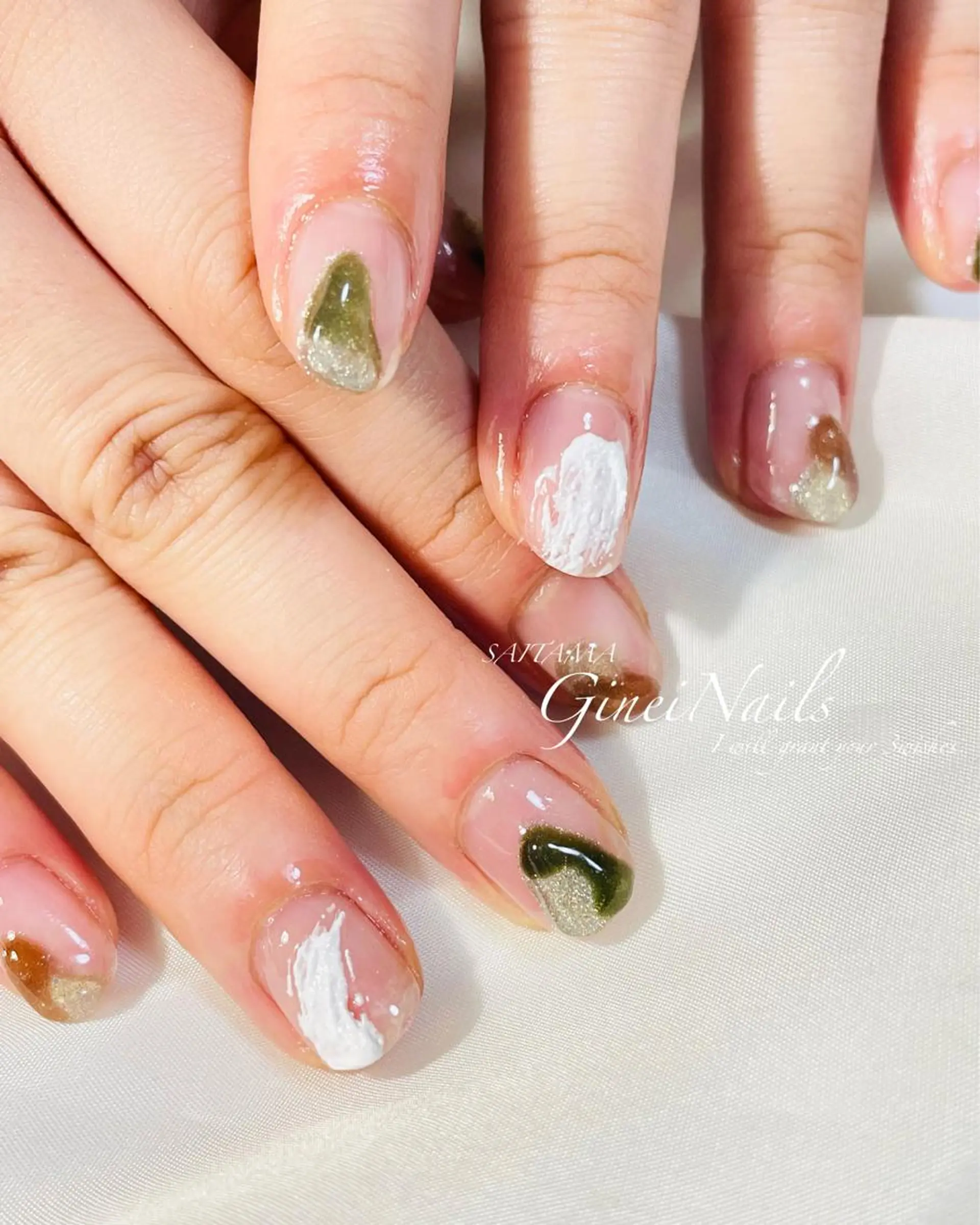 ネイル ニュアンスネイル ハンドネイル Genie Nailsのネイルデザイン