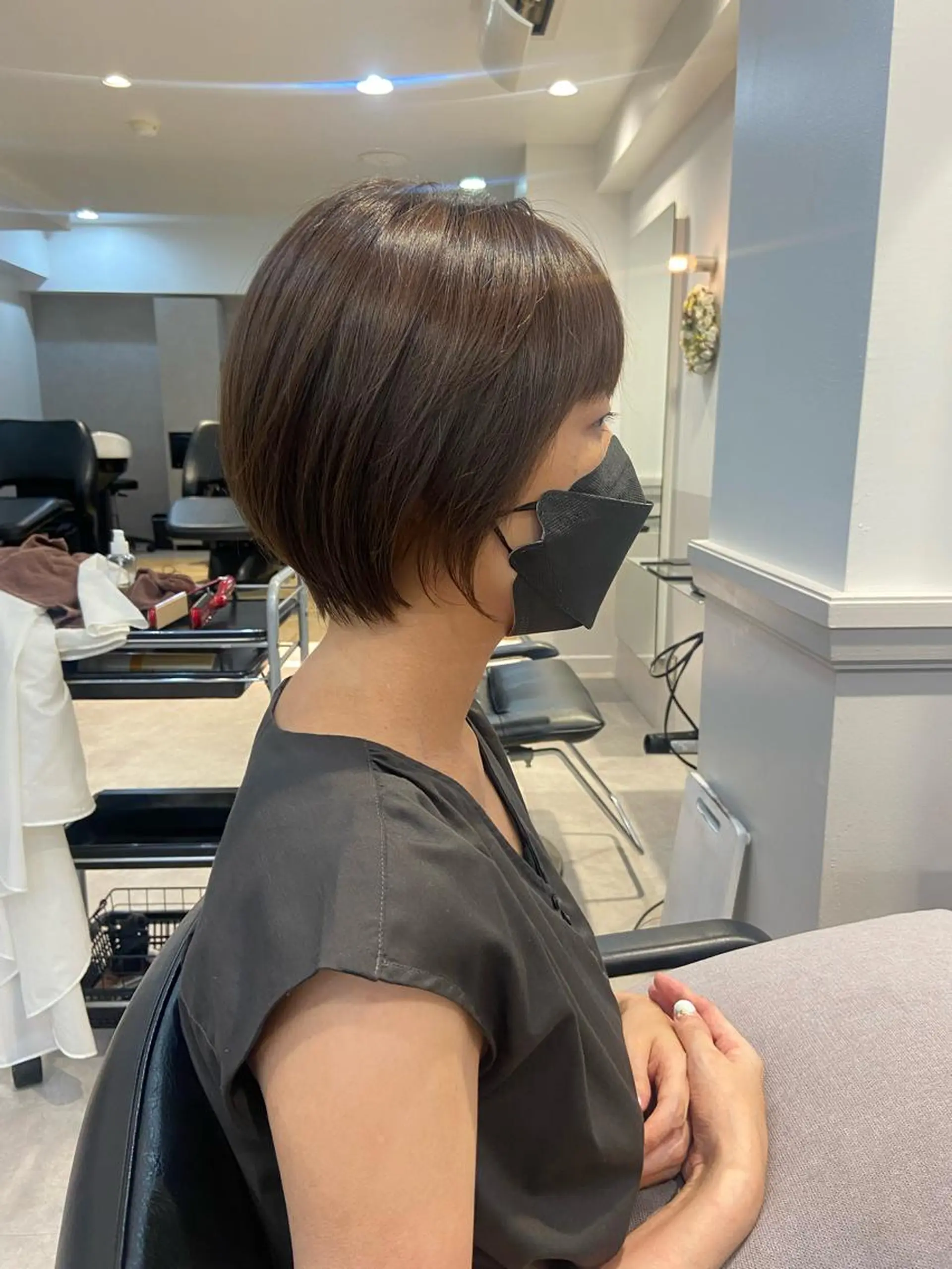 ショート カラー 山下夕月 ショート🫧ボブのヘアスタイル