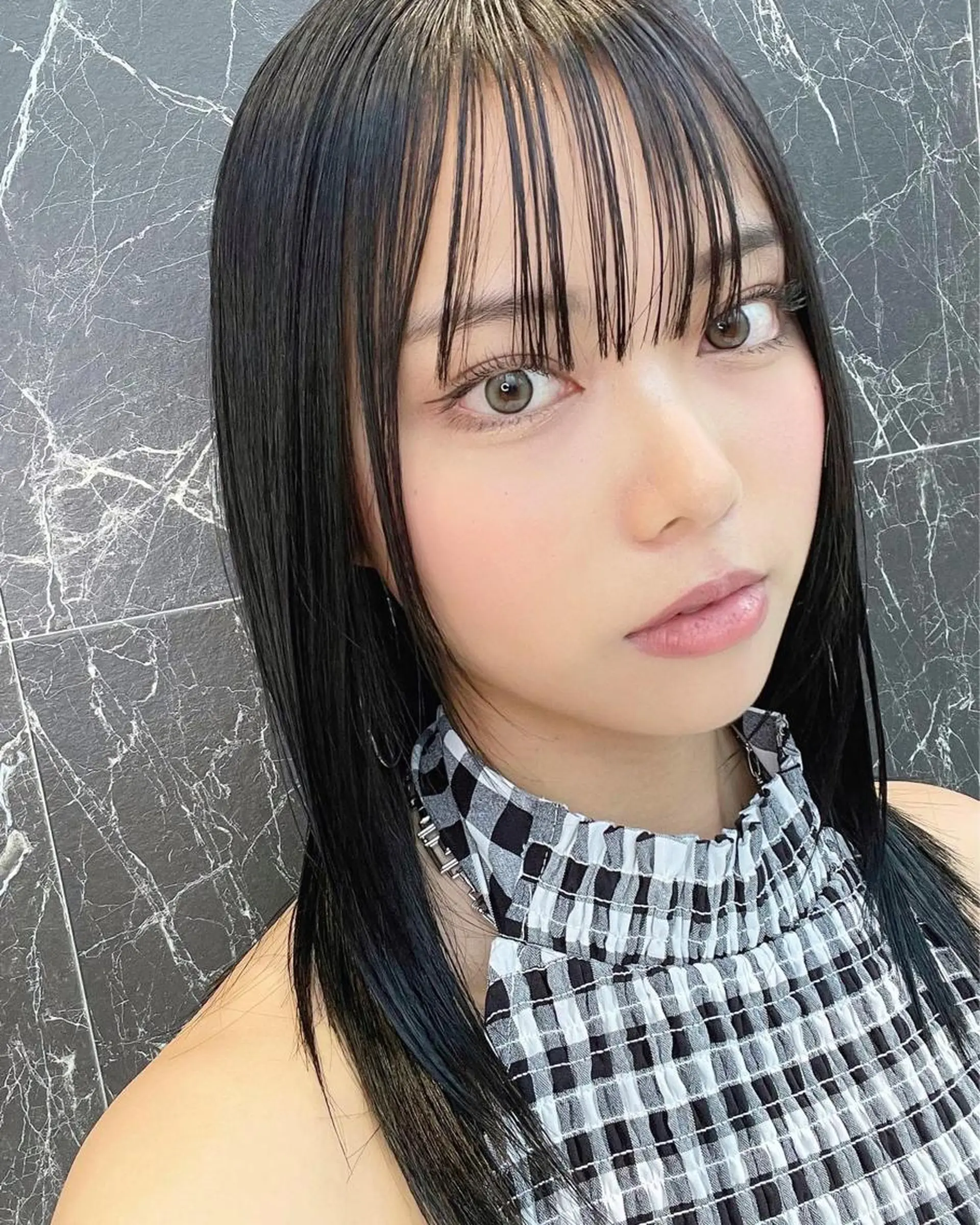 セミロング チダアキフミ Ash大森のヘアスタイル