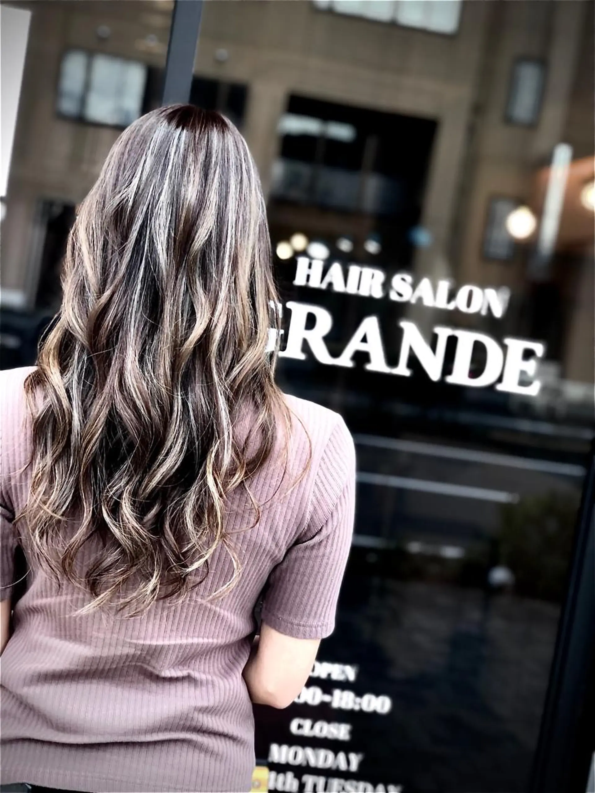 ロング カラー ヘアアレンジ アッシュ ハイライトカラー ハイライト ✨最強美容師✨ 💙にっしー西村💙のヘアスタイル