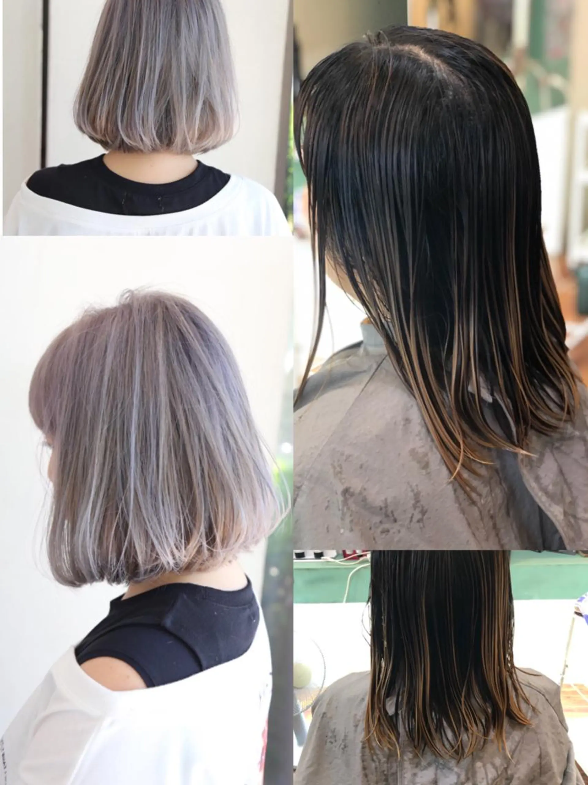 カラー ブリーチ 限定1名撮影モデル 村中衣里のヘアスタイル