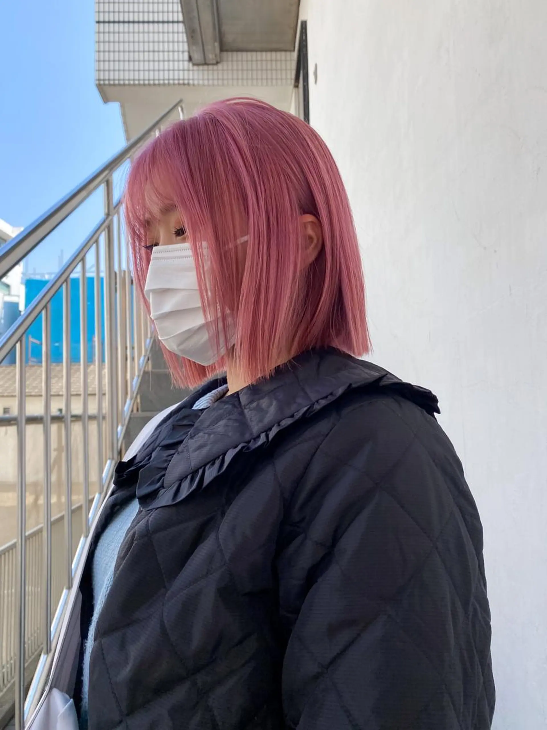 ミディアム カラー パーマ、髪質改善 菊地美月のヘアスタイル