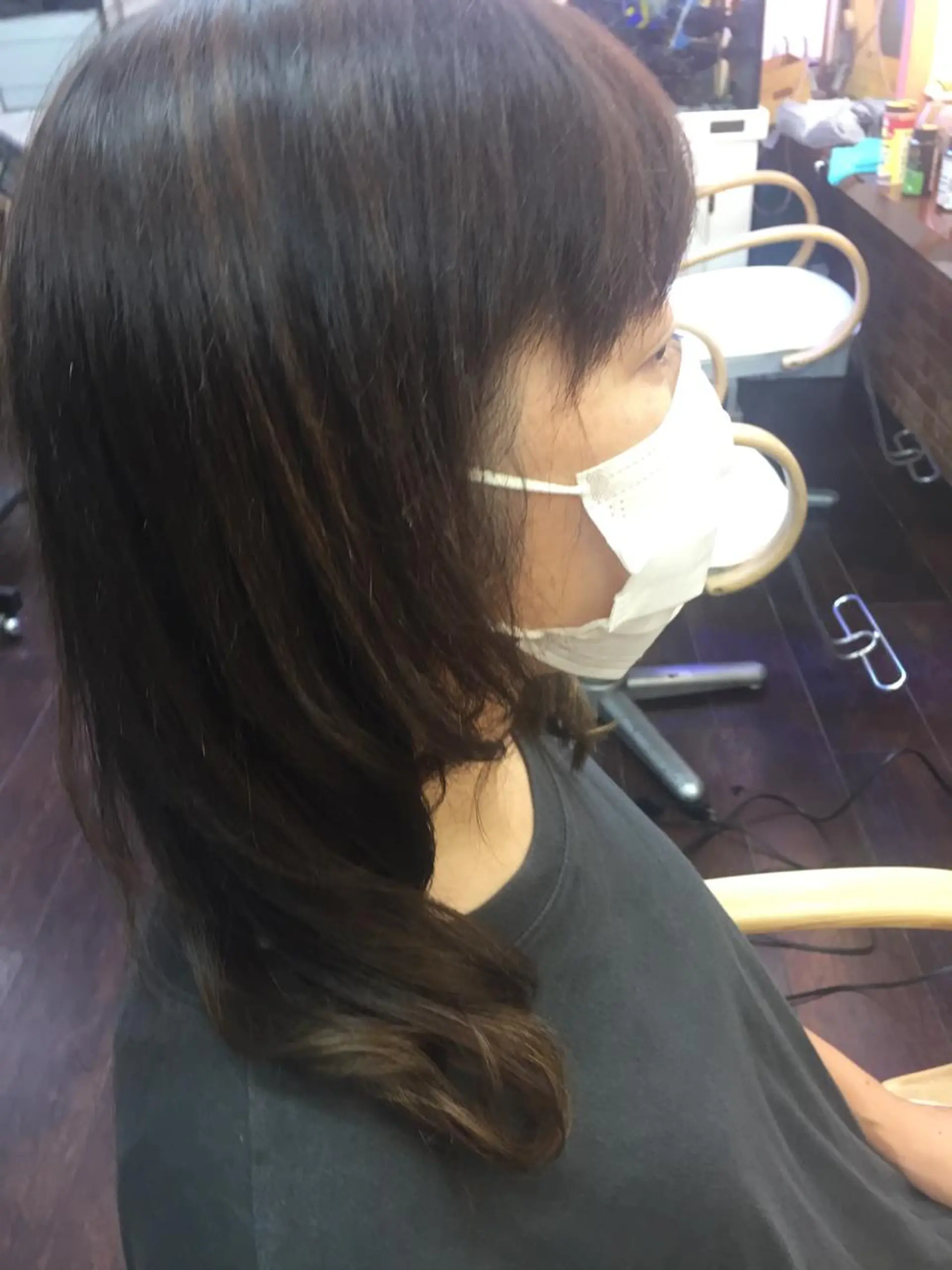 セミロング パーマ ヘアアレンジ 桧山 真のヘアスタイル