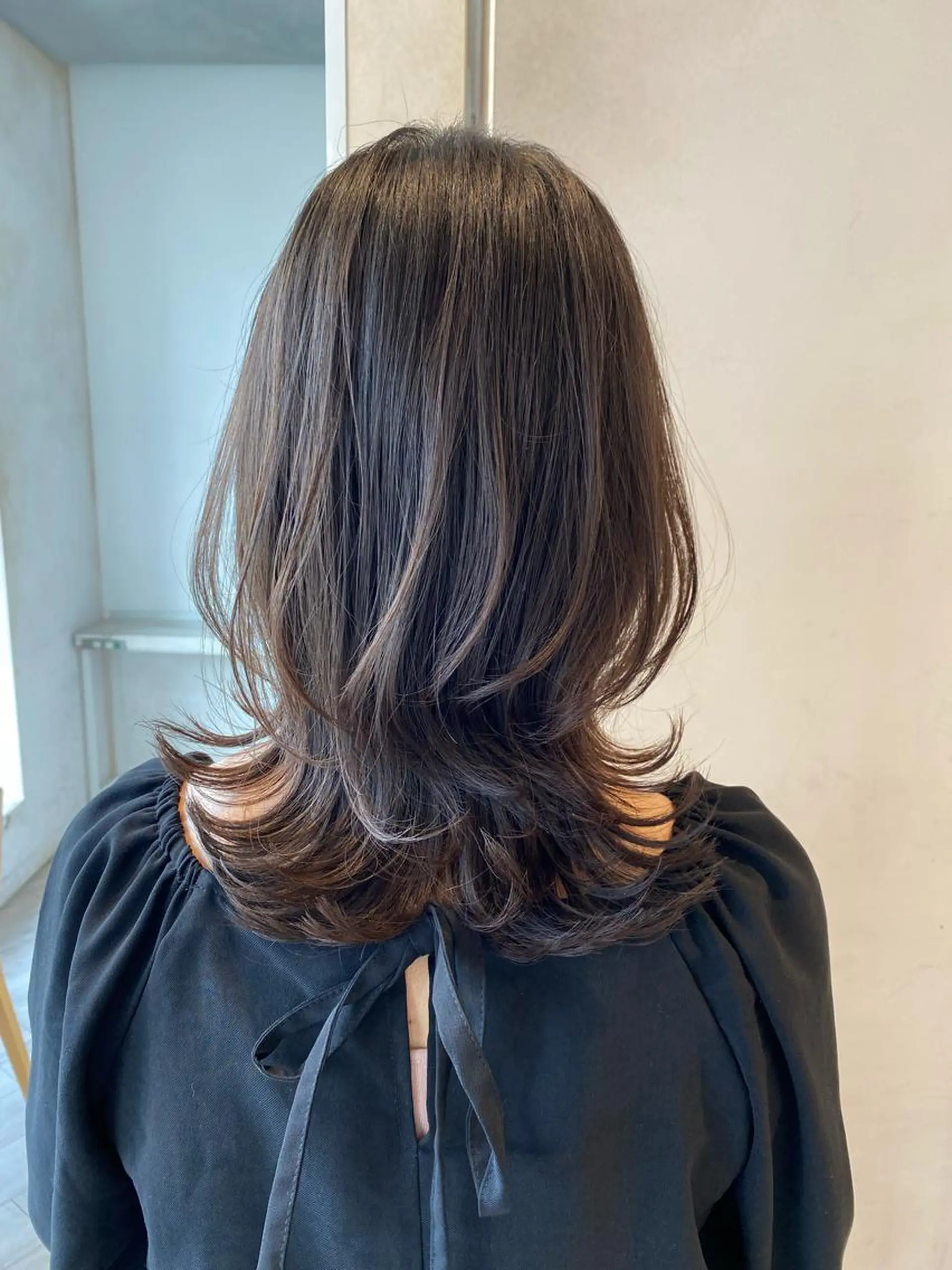 ミディアム 顔まわりカット🌟 くびれヘア/寺門遥輝のヘアスタイル