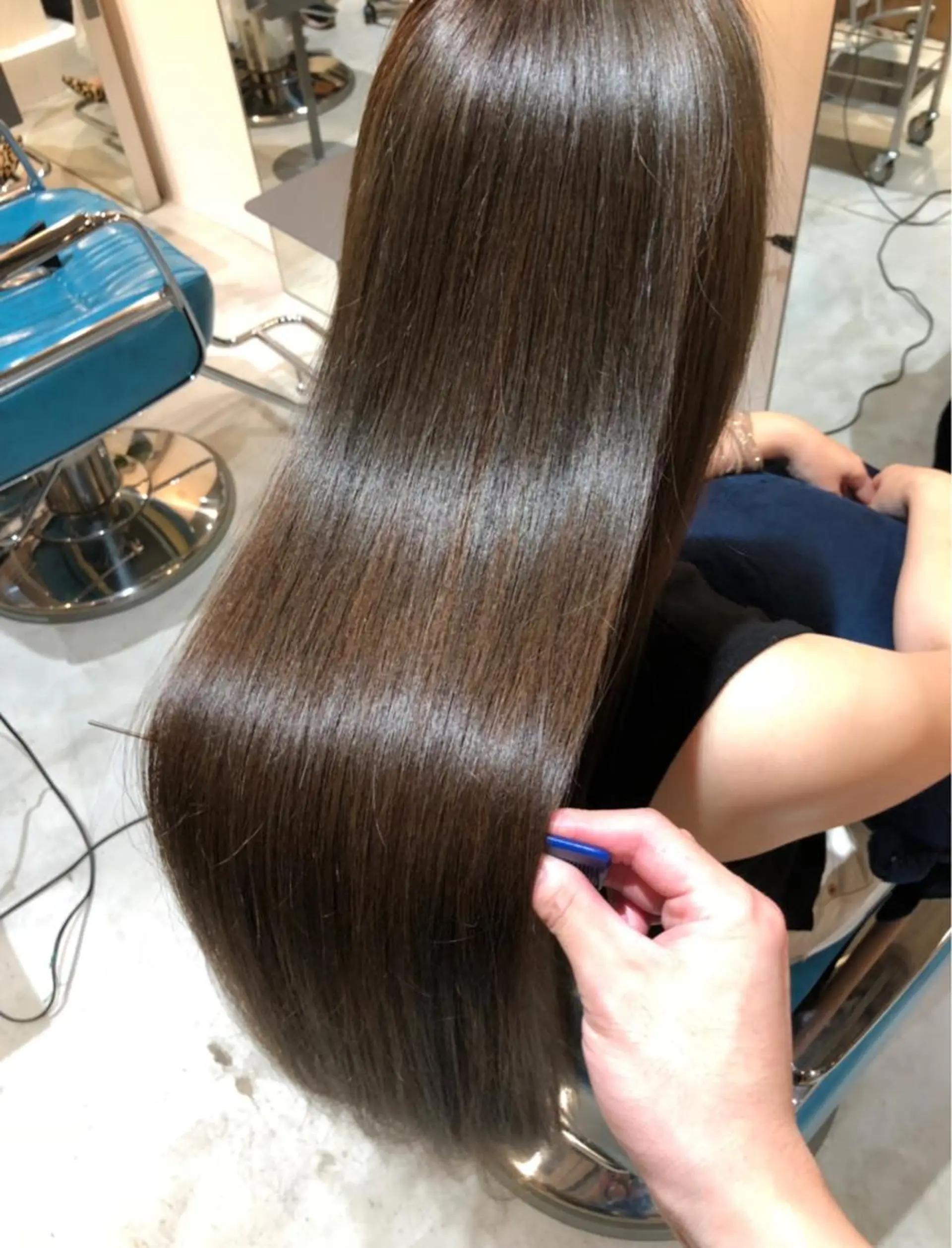 セミロング 縮毛矯正 佐藤 宏樹のヘアスタイル