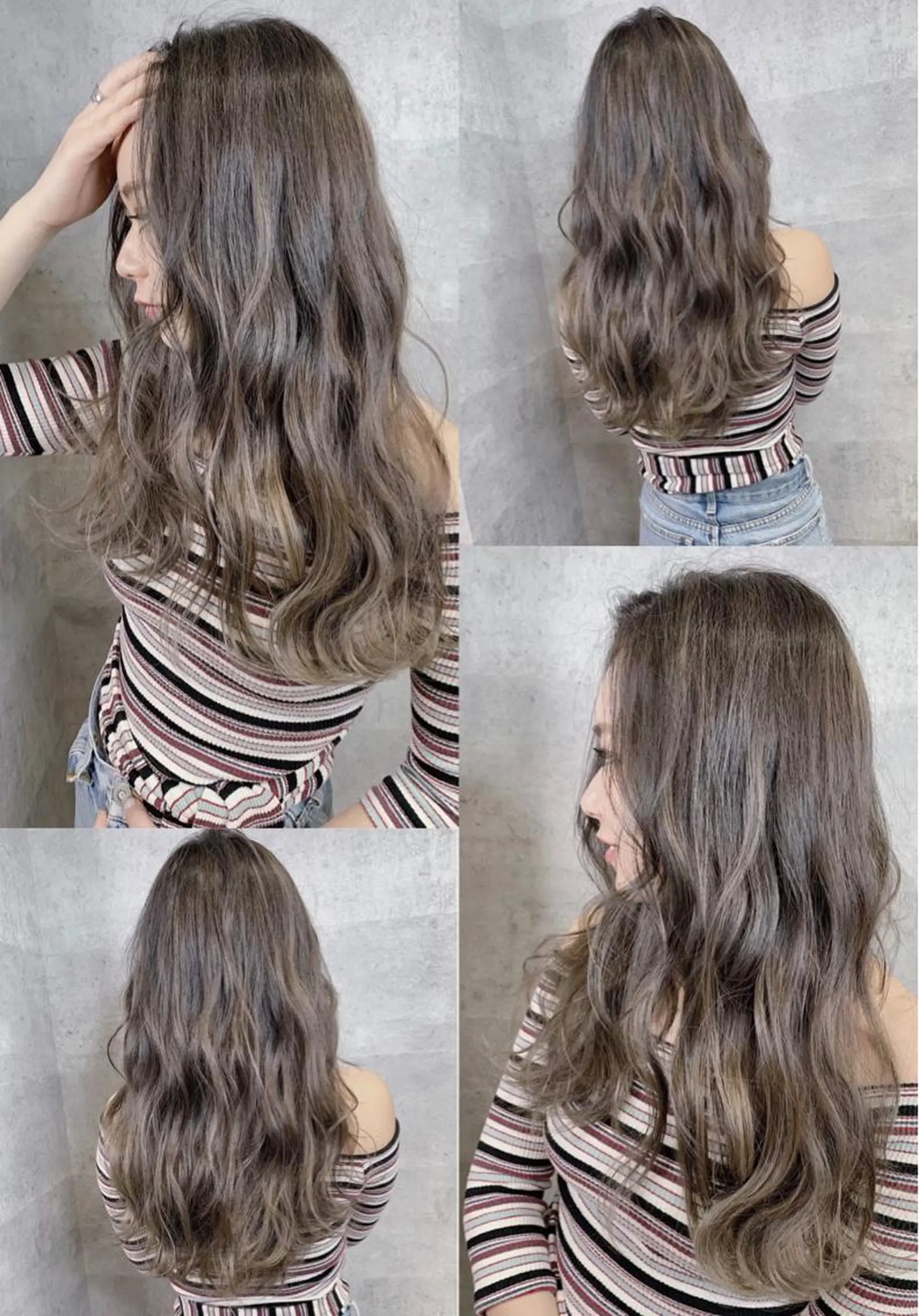 セミロング カラー _WHITE 高槻のヘアスタイル