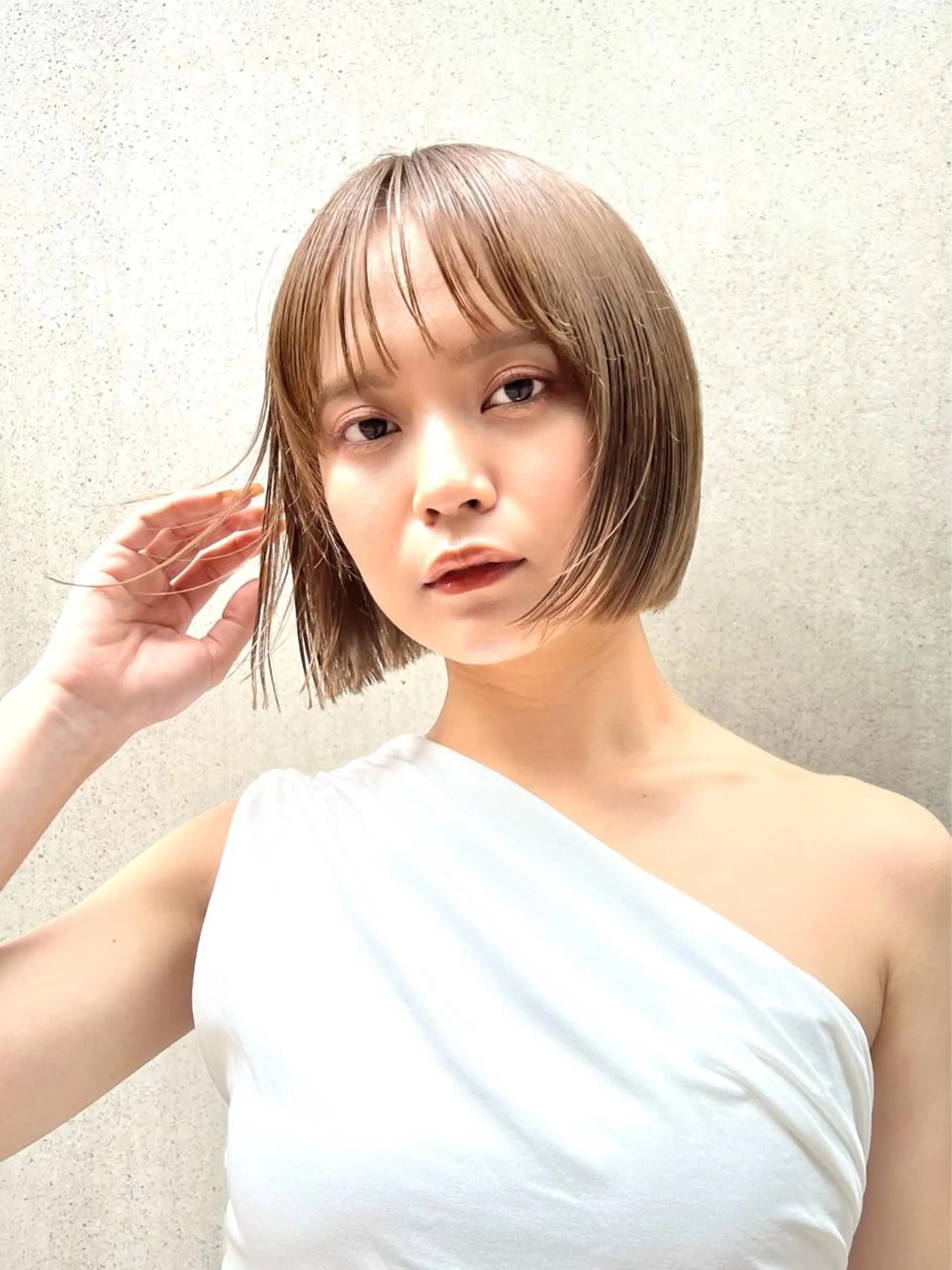 ショート カラー ベージュカラー 透明感カラー グレージュ ボブ カット ヘアカラー トリートメント レイヤー専門家 ダブルカラー修のヘアスタイル