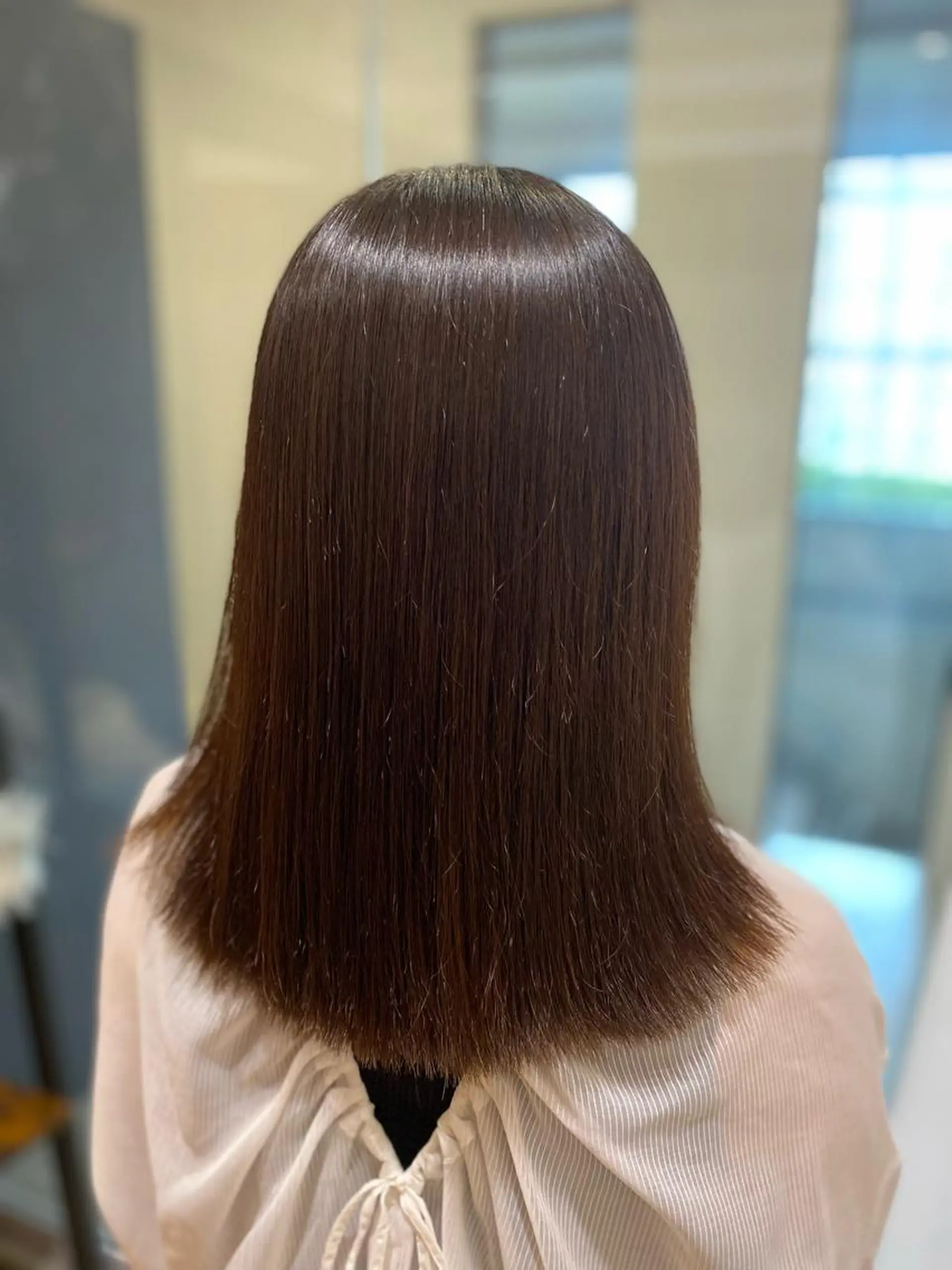 ミディアム パーマ くせ毛 ストレートパーマ カット 縮毛矯正 トリートメント 田中 アキオのヘアスタイル