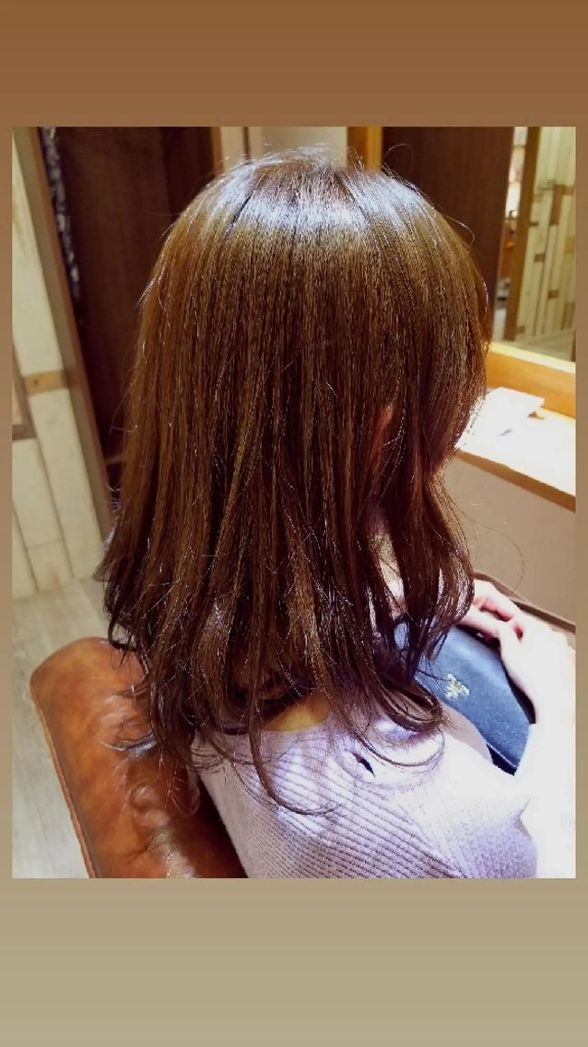 セミロング カラー ベージュカラー ラベンダーカラー ヘアカラー 松江  幸世のヘアスタイル