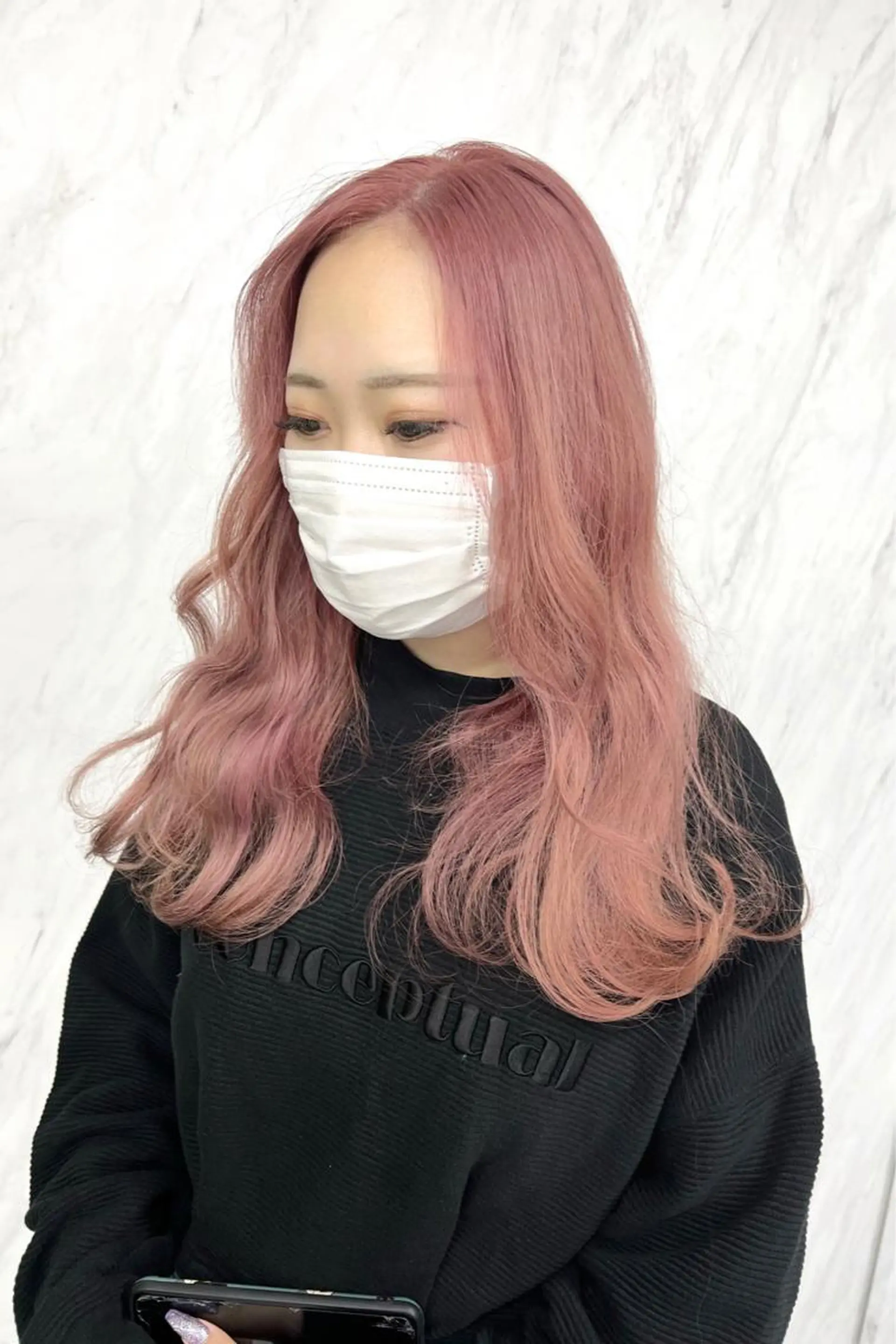 ロング カラー シールエクステ ハイトーンカラー エクステ シールエクステ特化 ハイトーン、NANAのヘアスタイル
