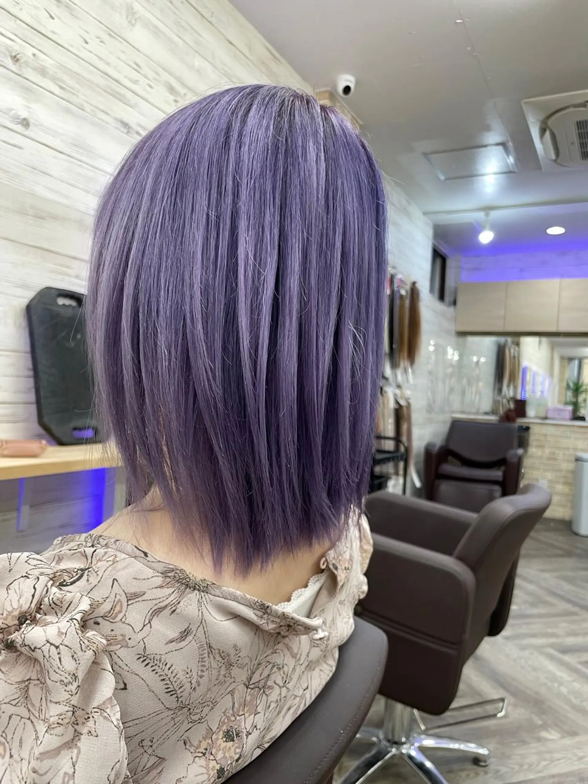 ミディアム パープルカラー 北沢 隆のヘアスタイル