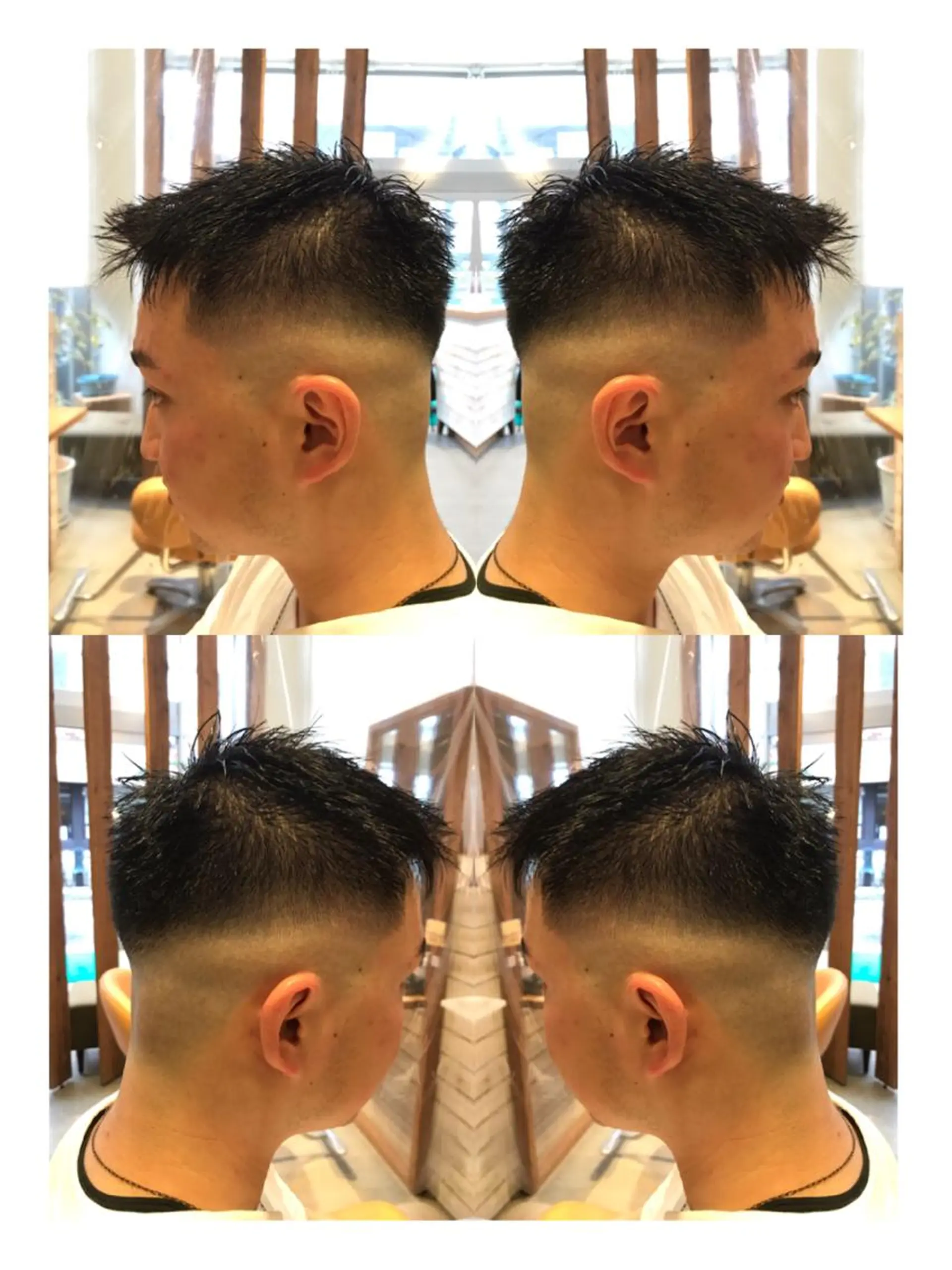 ショート メンズ フェードカット スキンフェード /本物の髪質改善/ 古川新のヘアスタイル