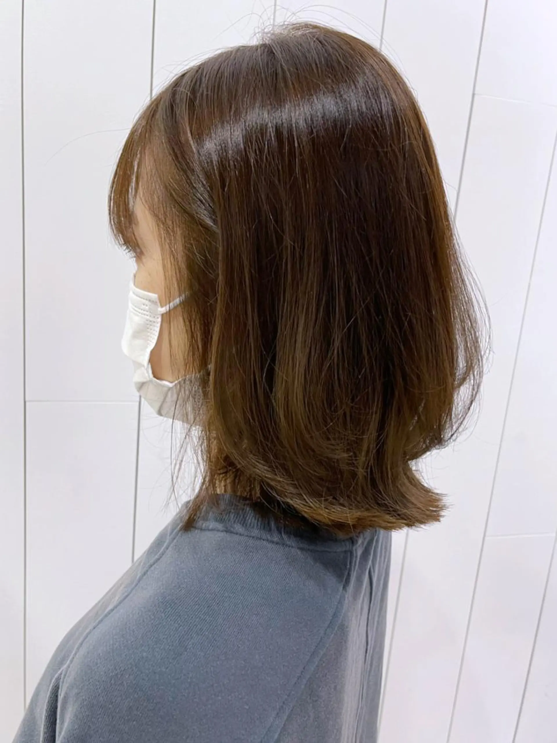 ミディアム カラー ヘアアレンジ パーマ くびれヘア ITbyALBUM 浦和店のヘアスタイル