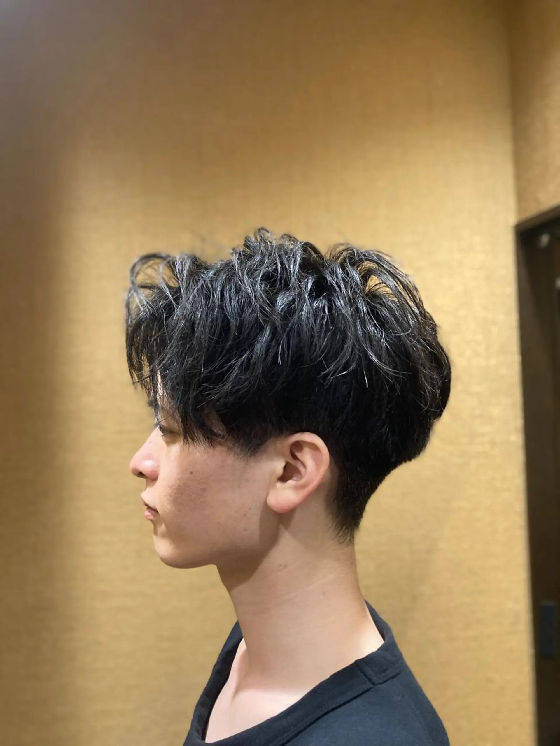 ミディアム パーマ メンズ ミディアムパーマ メンズパーマ 店長💈山田竜太 BARBERのヘアスタイル