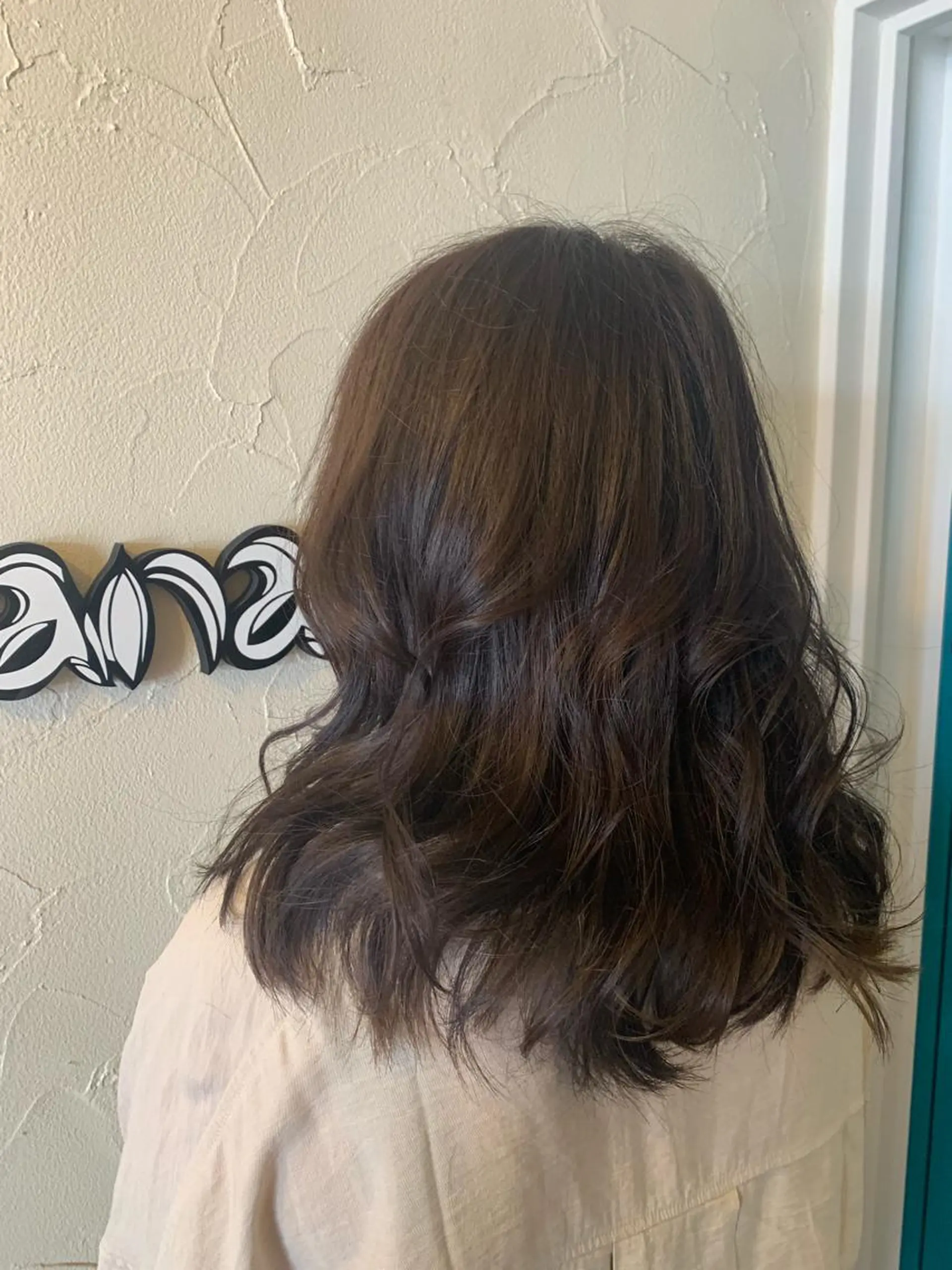 ミディアム カラー パーマ 前井 正人のヘアスタイル