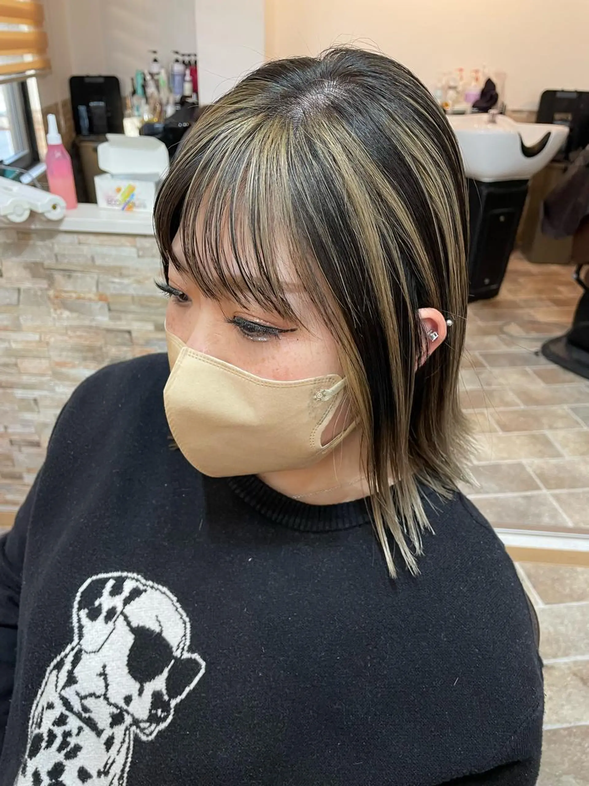 ミディアム カラー YUI/ ブリーチカラー🌷のヘアスタイル