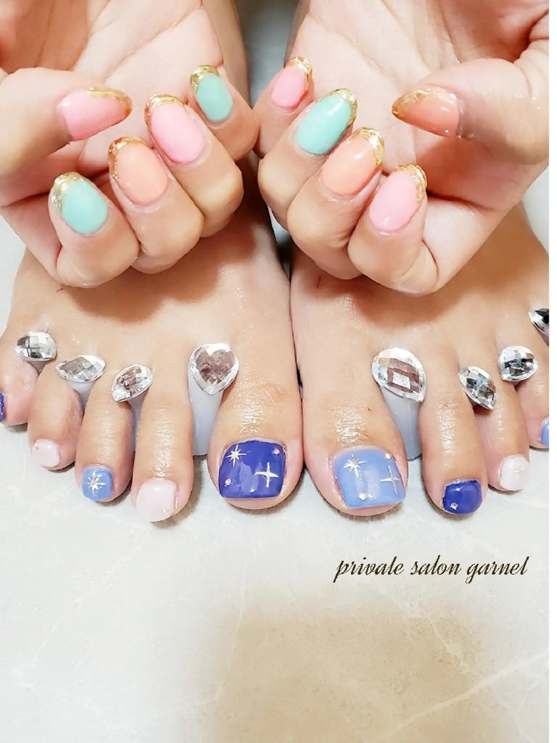 ネイル フットネイル Garnet nailのネイルデザイン
