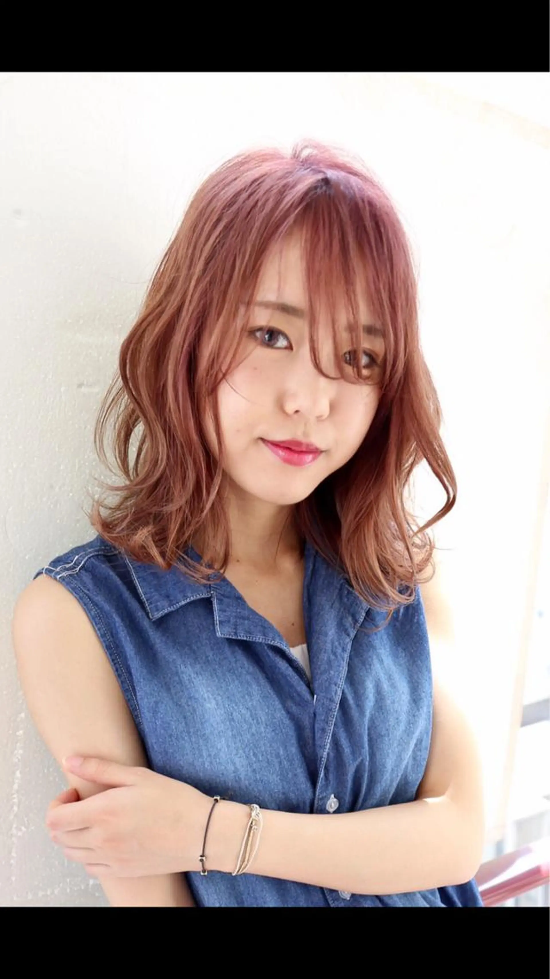 ミディアム ブリーチ/髪質改善 NYNY大久保のヘアスタイル