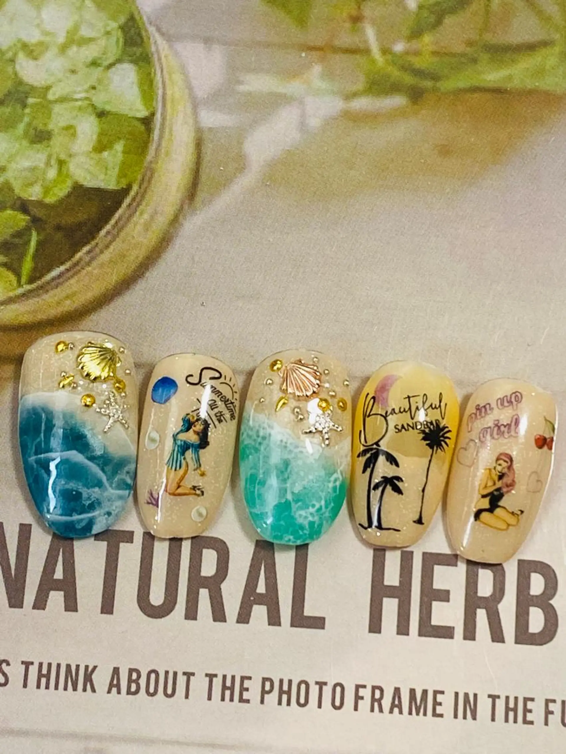 ネイル 夏ネイル 自宅ネイルサロン ♦️nuance♦️のネイルデザイン