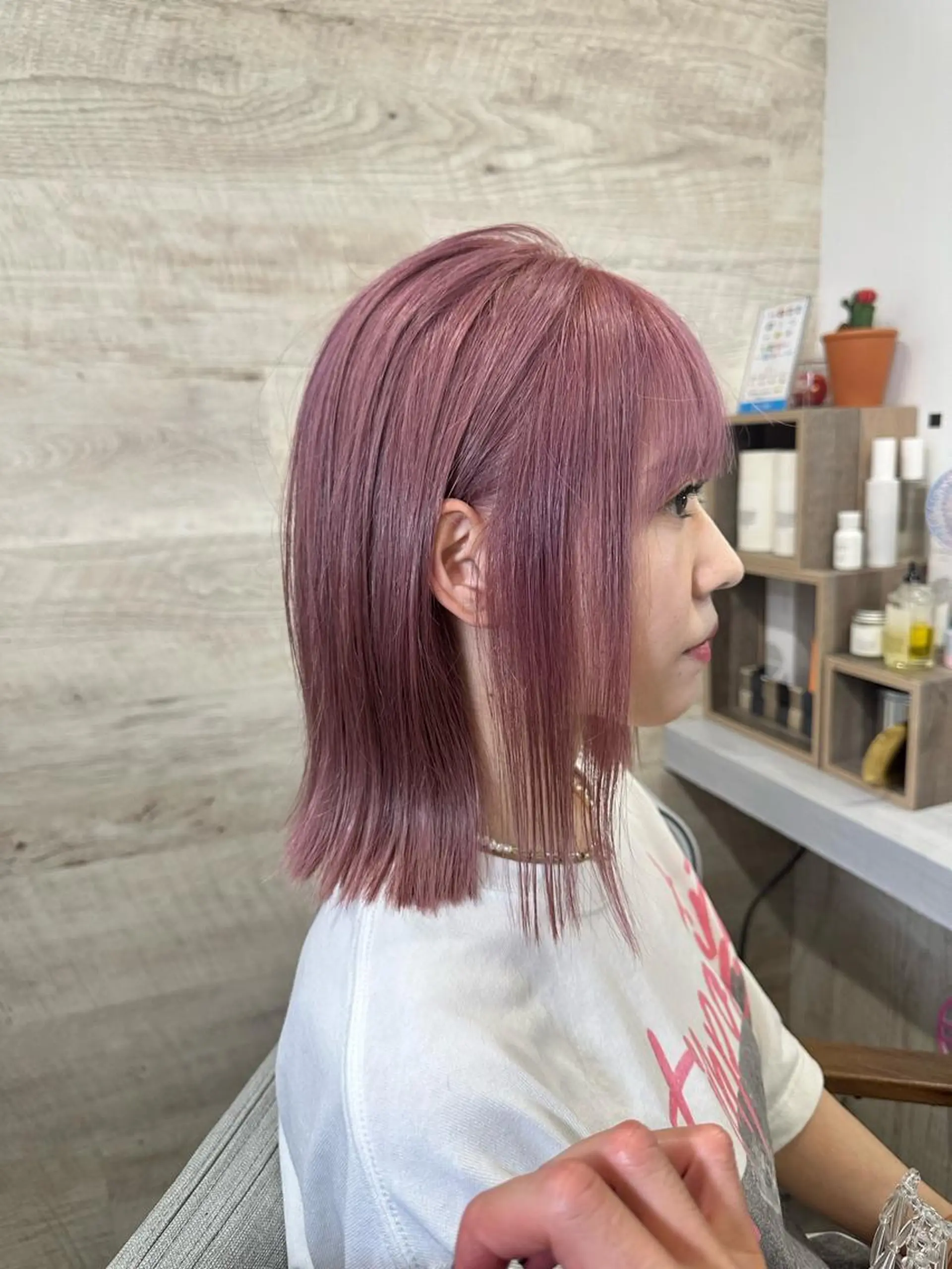 セミロング カラー ブリーチ koheiのヘアスタイル