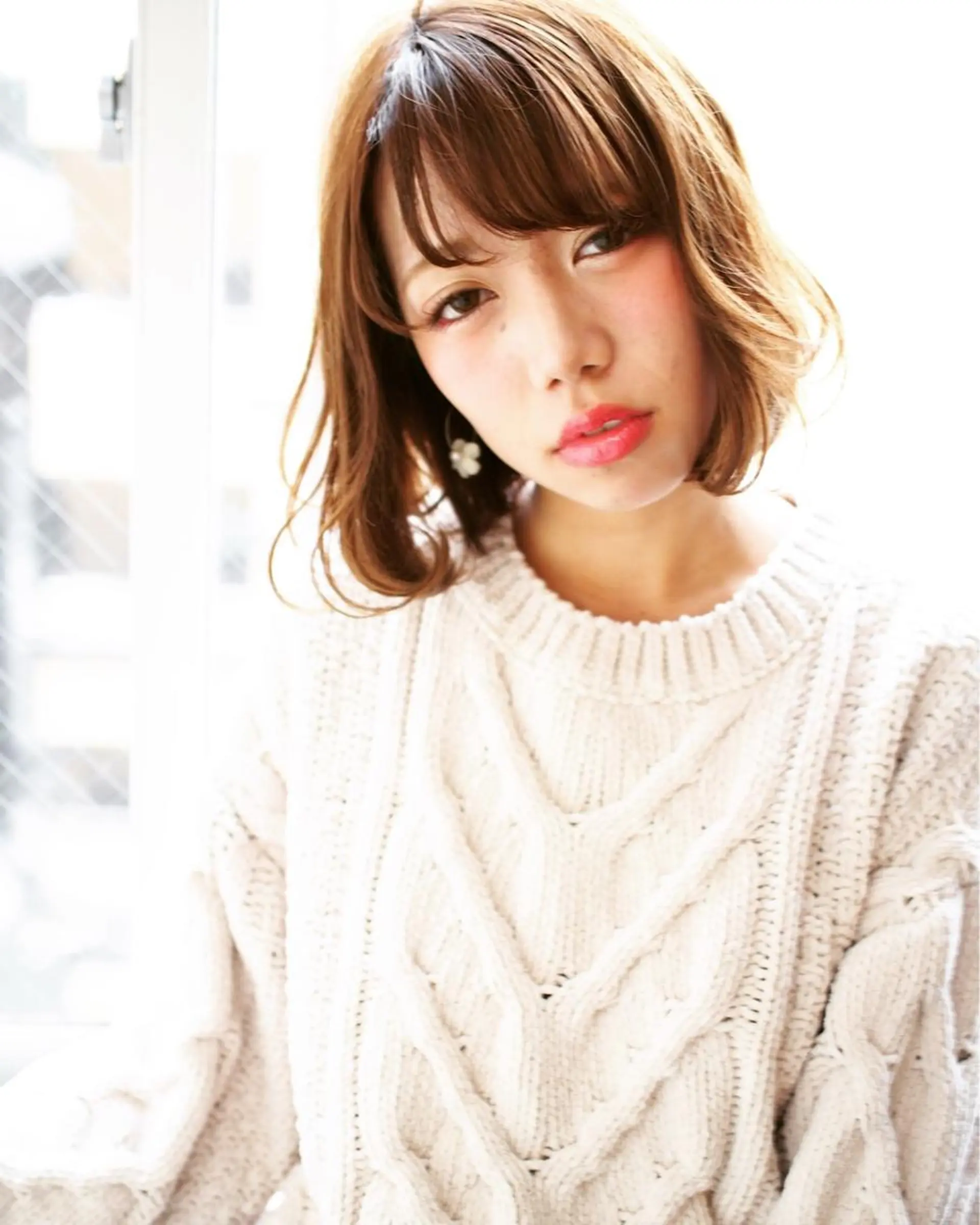 ミディアム ミディアムパーマ ほさか しんごのヘアスタイル