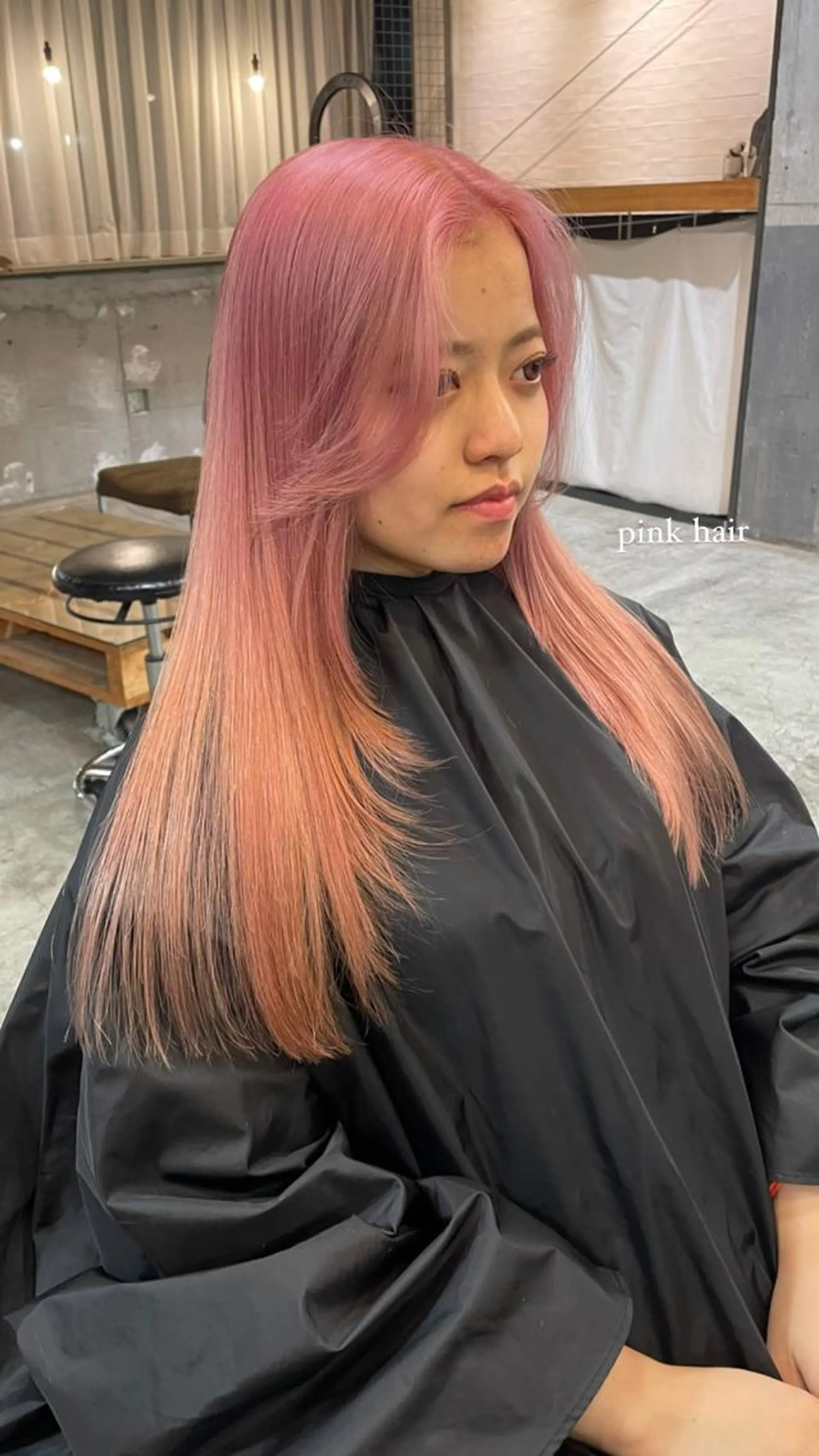 ロング カラー ブリーチ ピンクカラー カット ヘアカラー 海外レイヤー /NAGISAのヘアスタイル