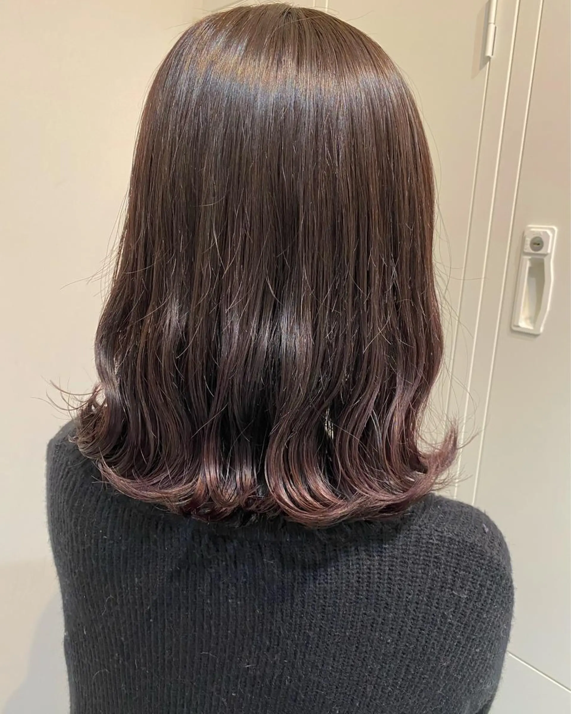 ミディアム カラー パープルカラー 🎀暖色カラー🎀 おかだみほのヘアスタイル