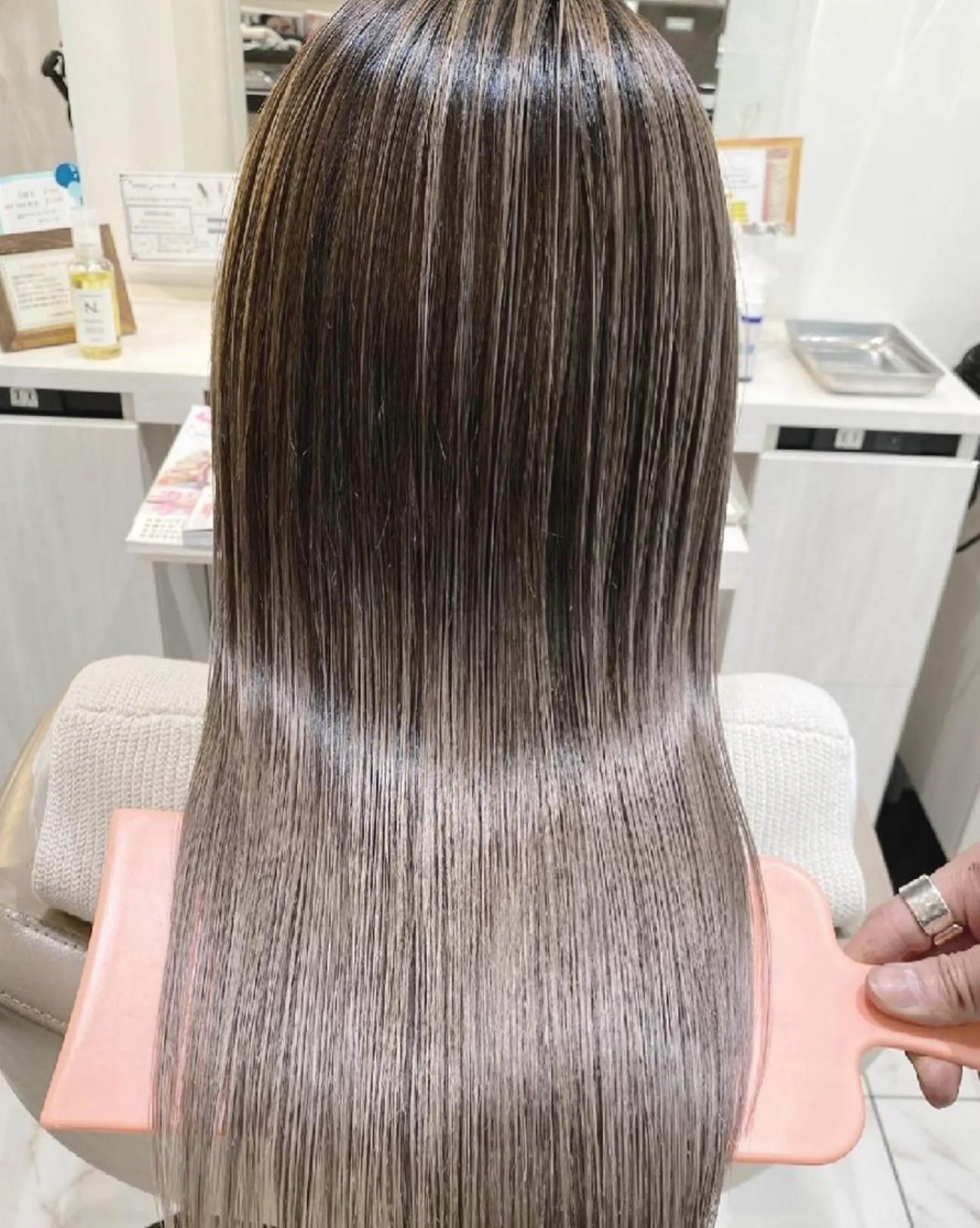 セミロング カラー 髪質改善 カット ヘアカラー トリートメント ＡＳＨ大宮/ブリーチ 髪質改善/カラーのヘアスタイル