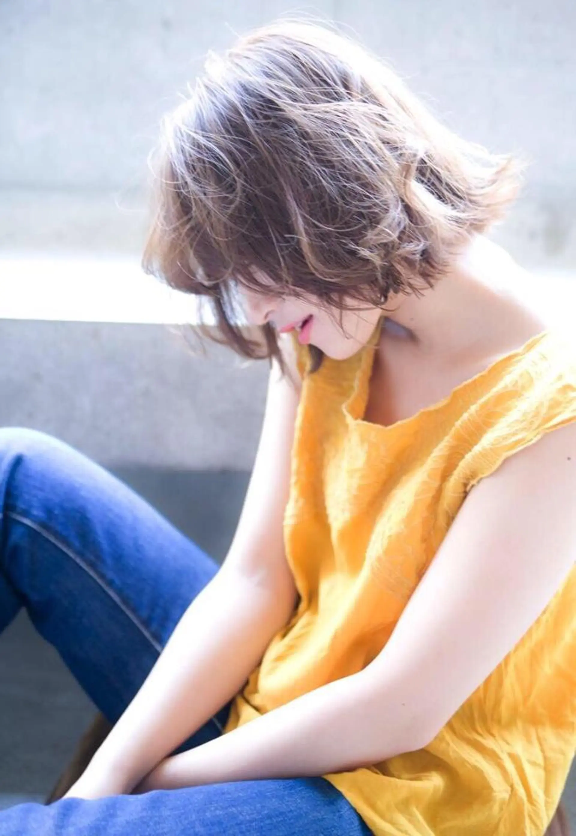 ミディアム ダブルカラー🤍 髪質改善／原島のヘアスタイル