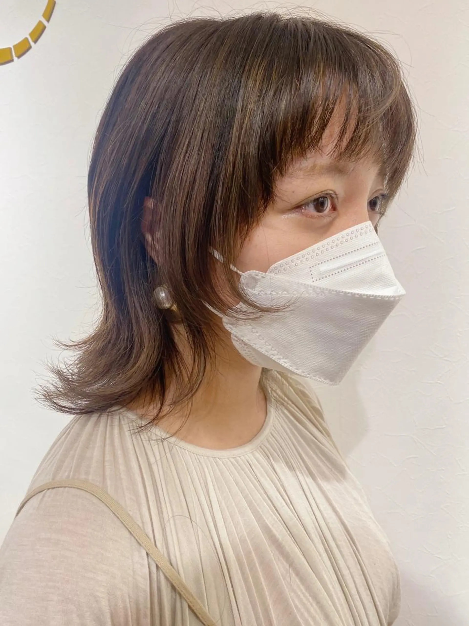 ミディアム カット ヘアカラー 上村 ダイスケのヘアスタイル