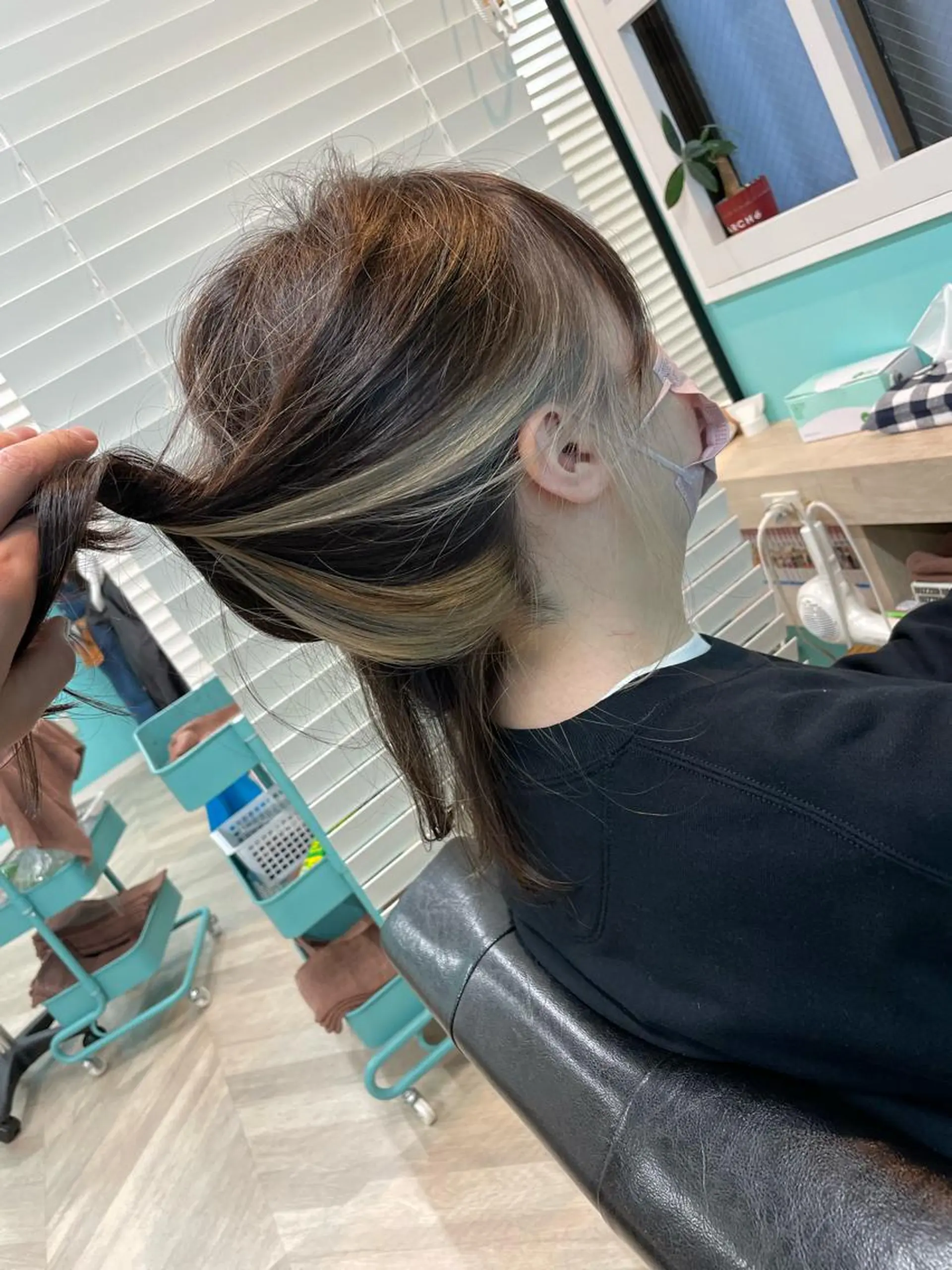 ミディアム 柳井 健太のヘアスタイル